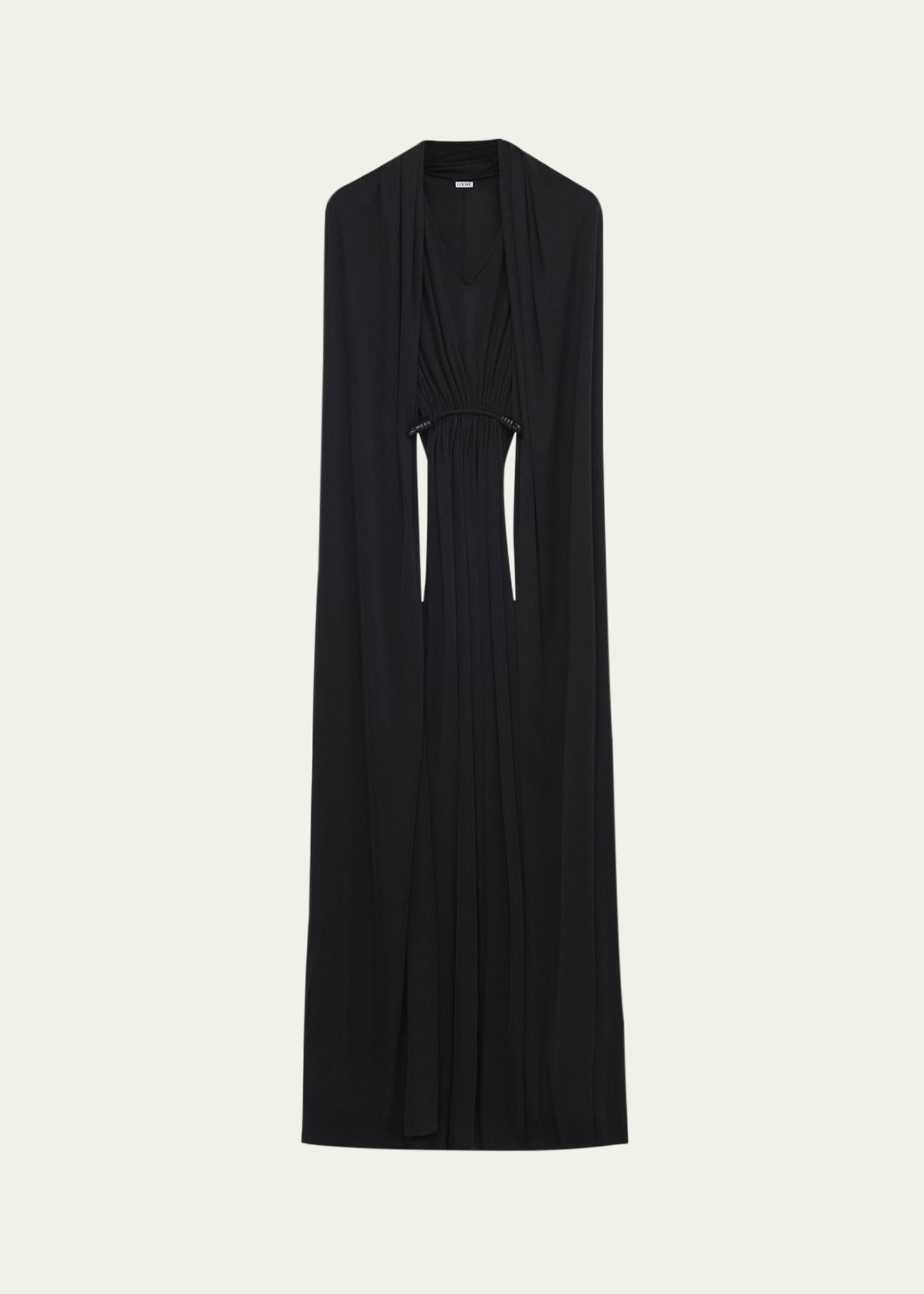 Loewe V-Neck Viscose Midi Dress