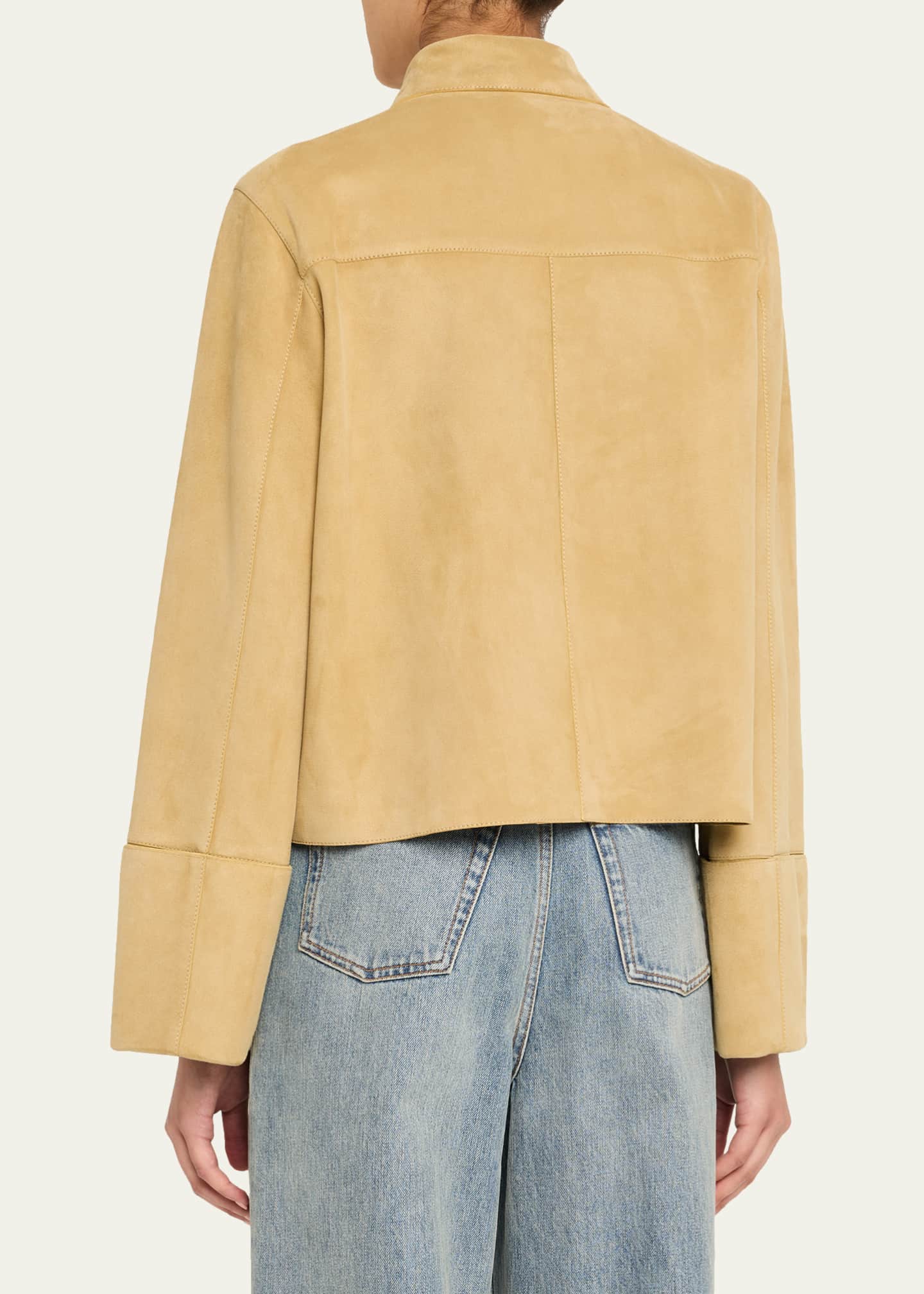 Loewe Cropped Boxy Suede Jacket Image 3 of 5