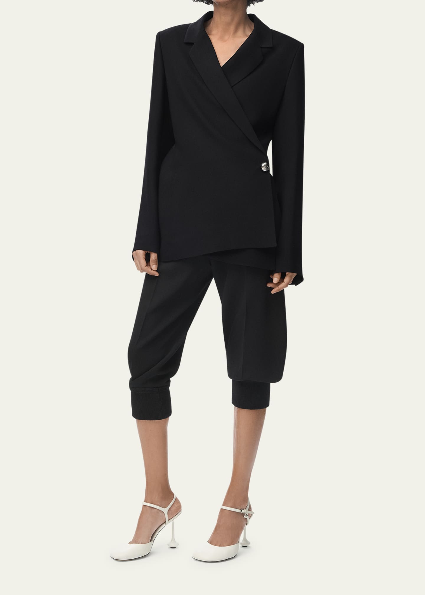 Loewe Pebble Single-Breasted Wrap Blazer Image 3 of 4