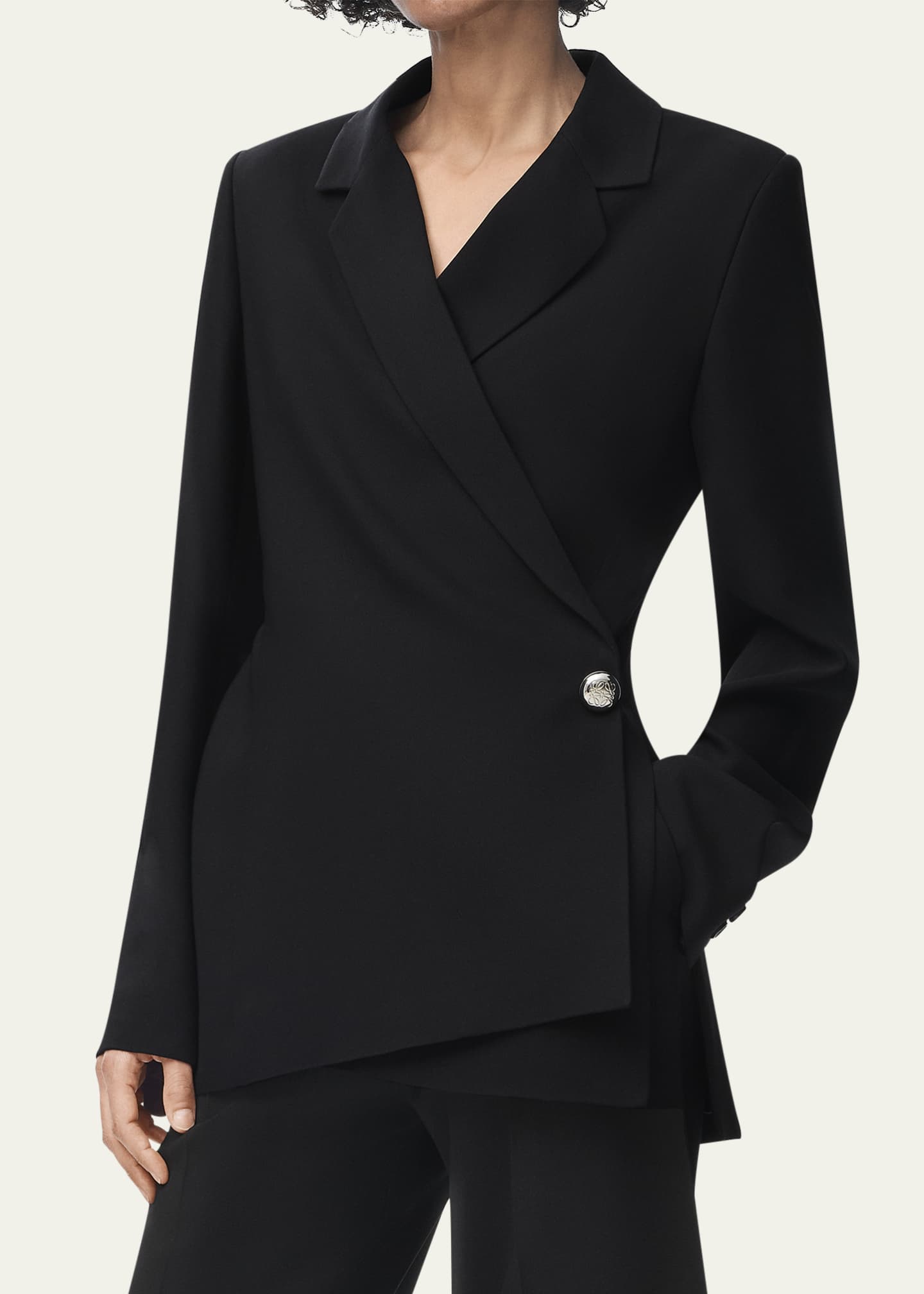Loewe Pebble Single-Breasted Wrap Blazer Image 4 of 4