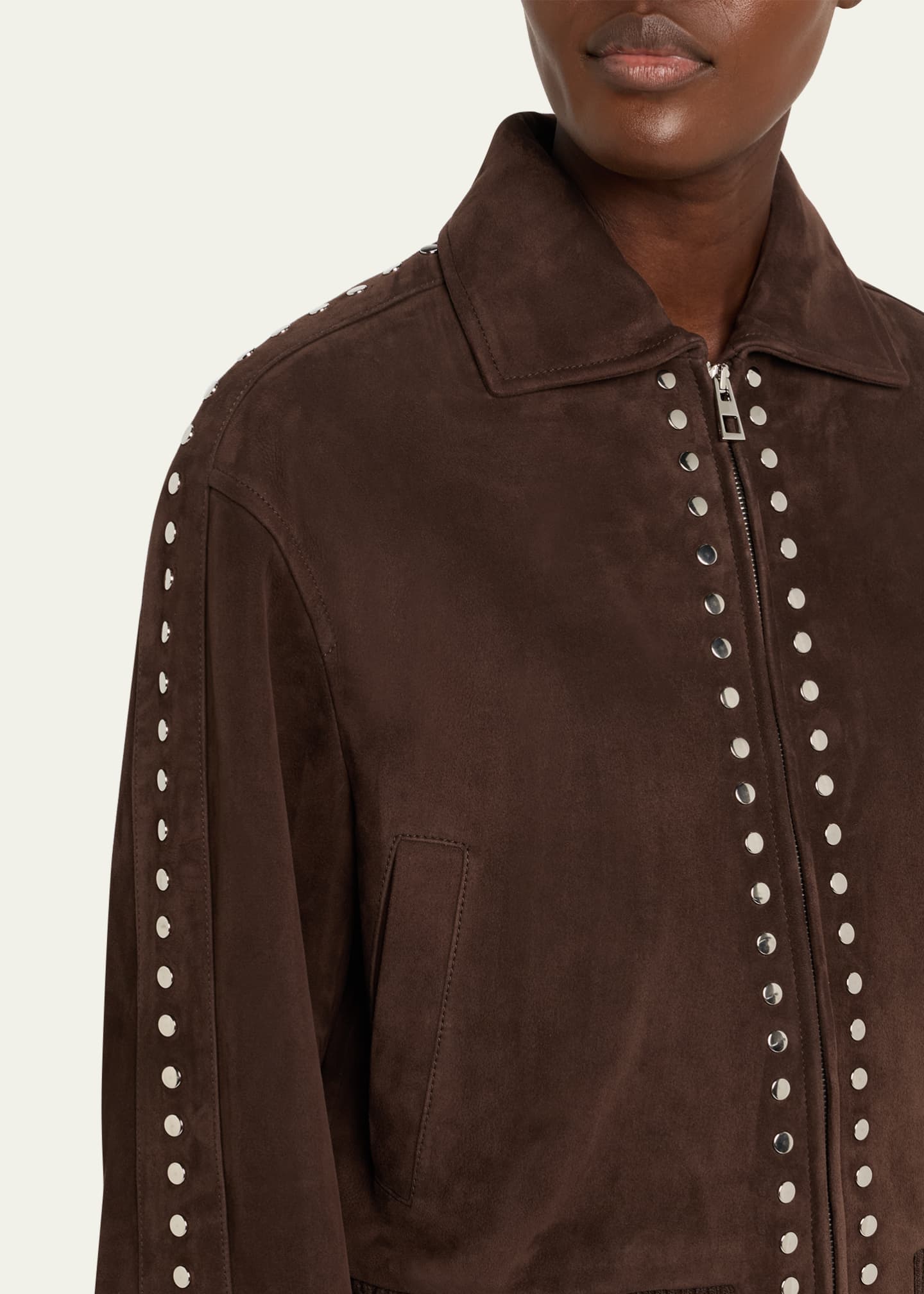 Lana Suede Bomber Jacket