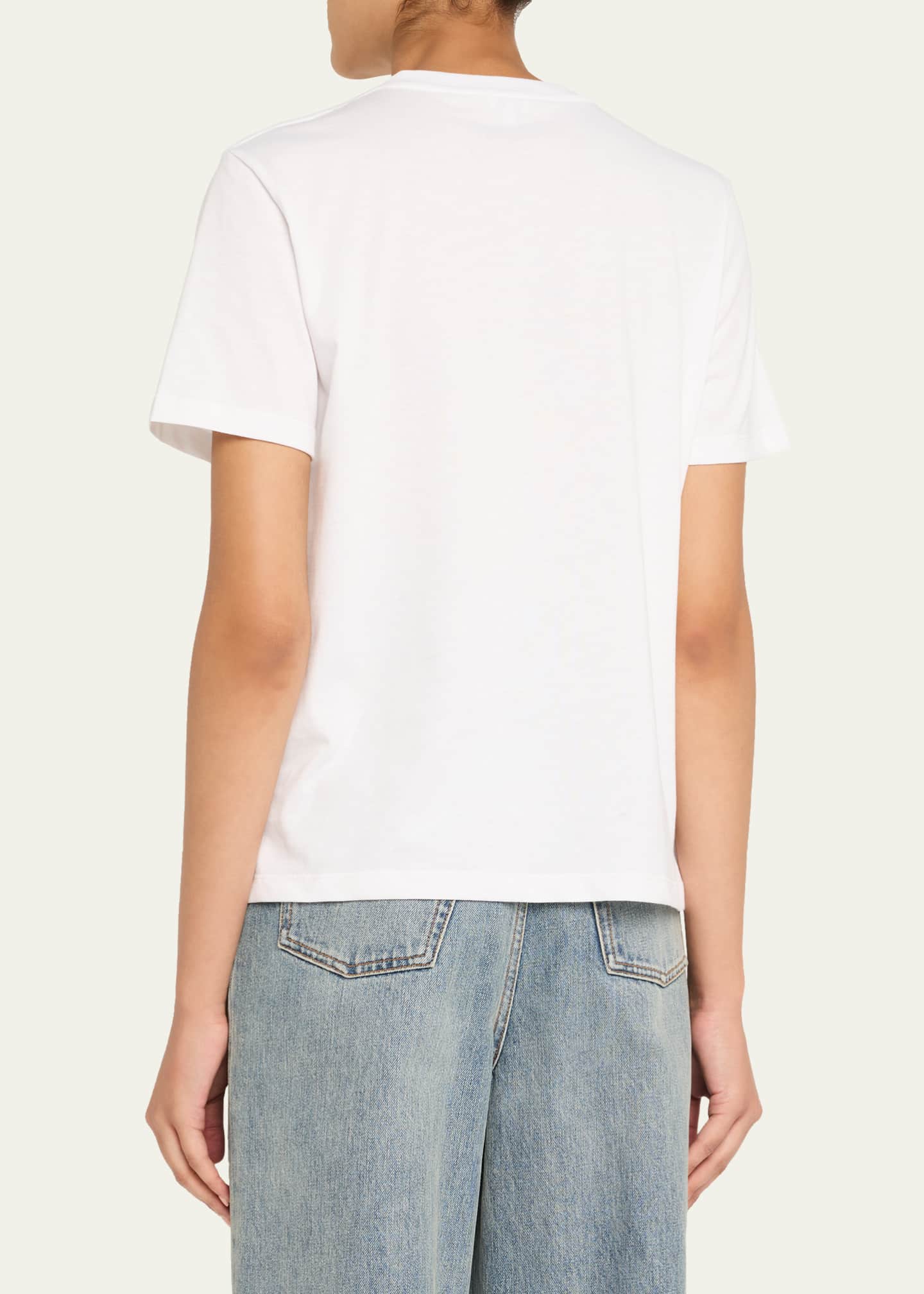 Loewe Floral Anagram Short-Sleeve T-Shirt Image 3 of 5