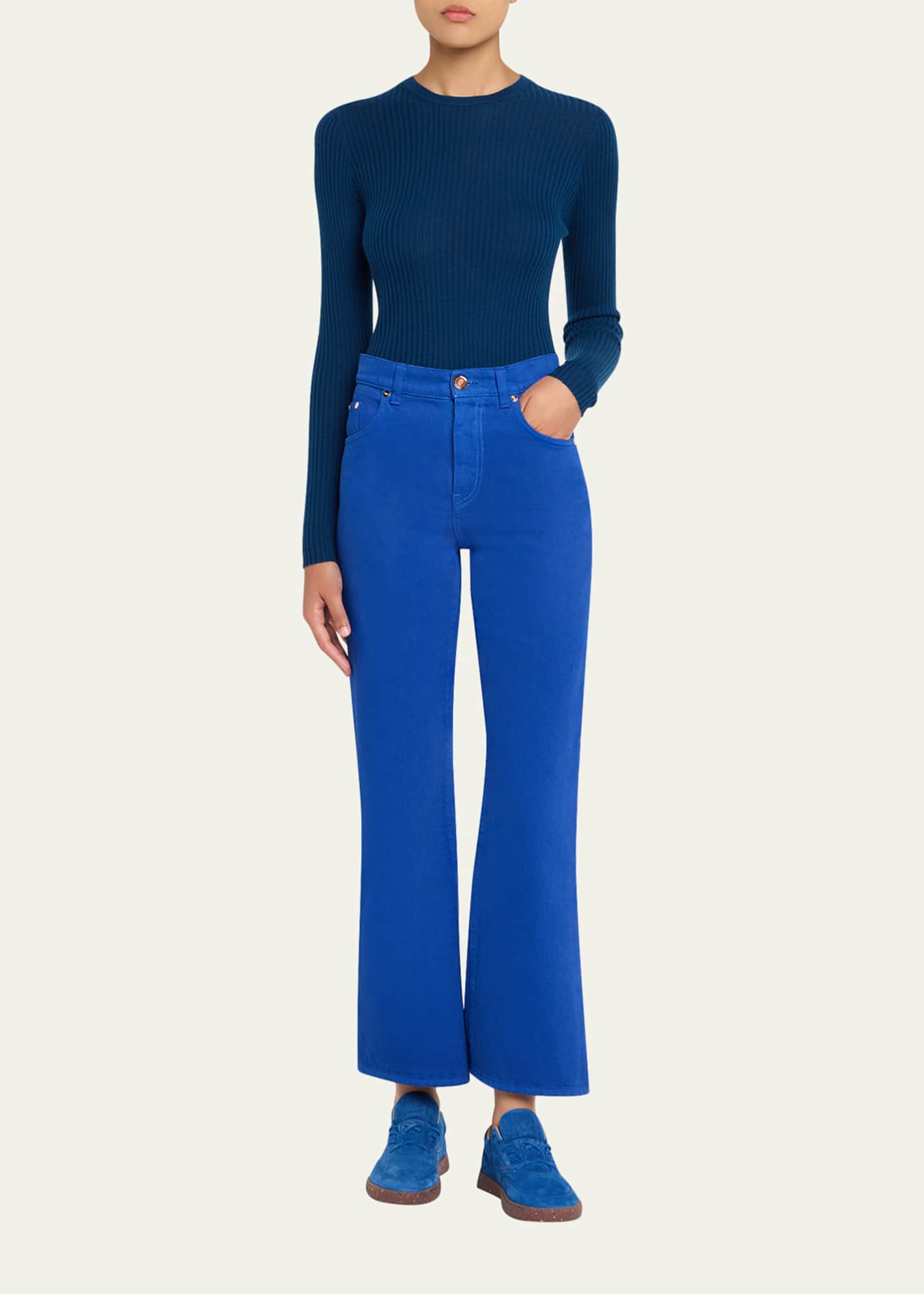 Gabriela Hearst Willa Long Bootcut Jeans Image 2 of 5