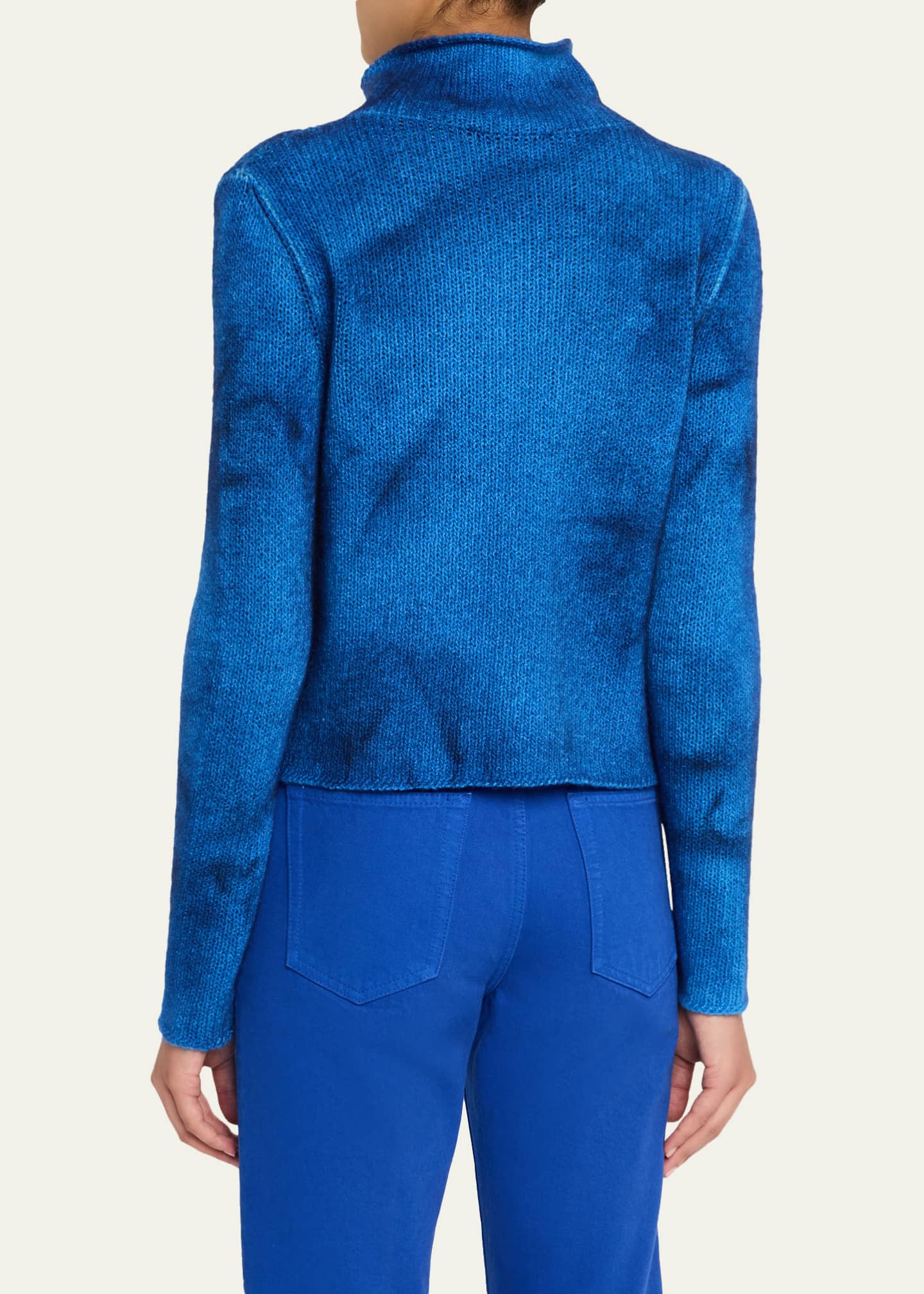 Gabriela Hearst Daina Cropped Cashmere Turtleneck Sweater Image 3 of 5