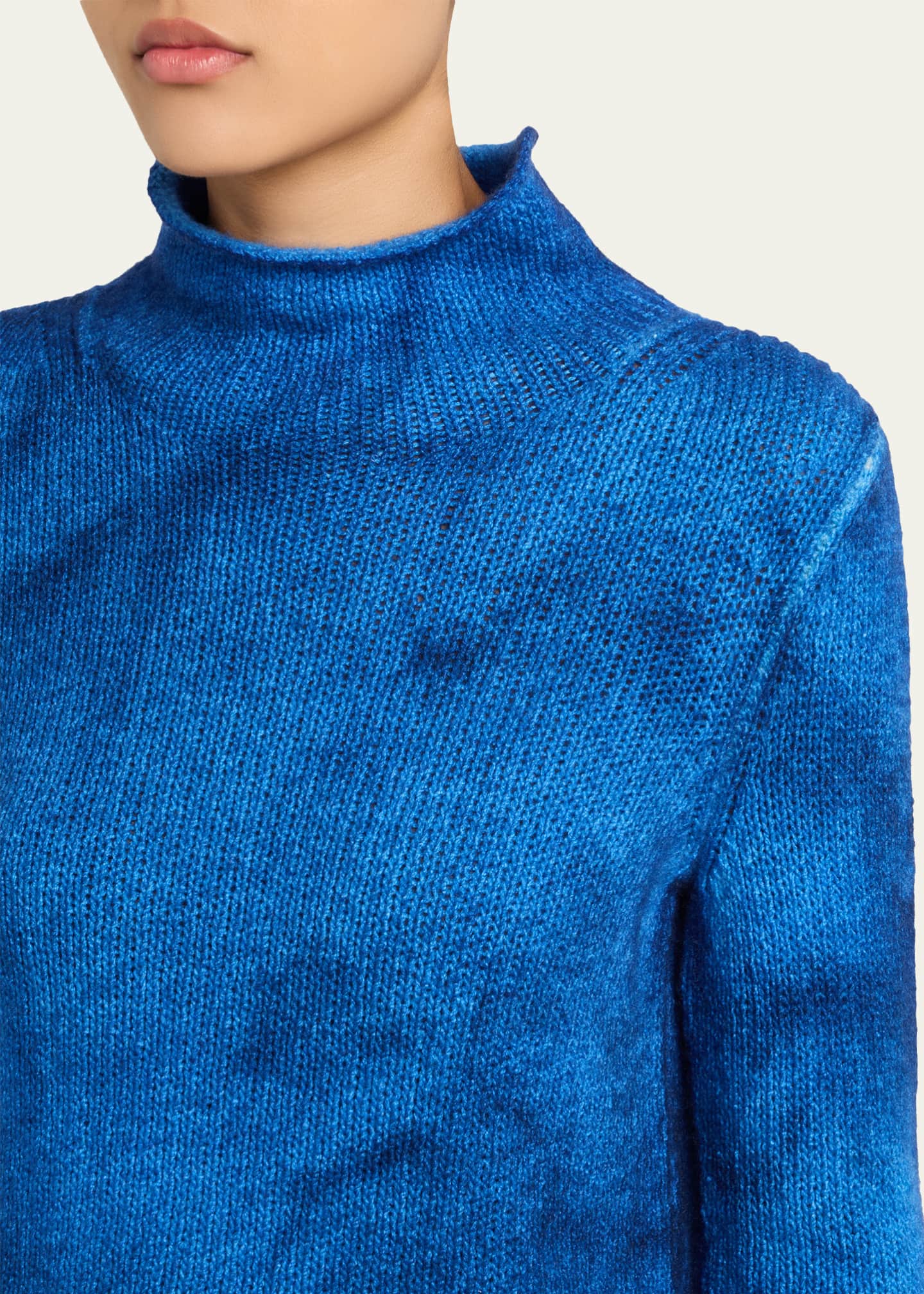 Gabriela Hearst Daina Cropped Cashmere Turtleneck Sweater Image 5 of 5