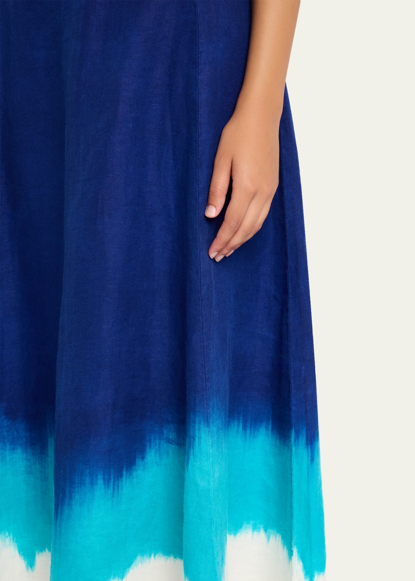 Gabriela Hearst Alessia Strapless Tie-Dye Dress Image 5 of 5