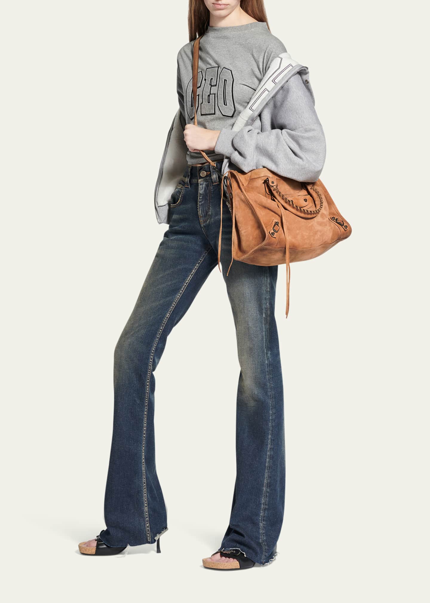 Balenciaga Le City Suede Medium Tote Bag - Bergdorf Goodman