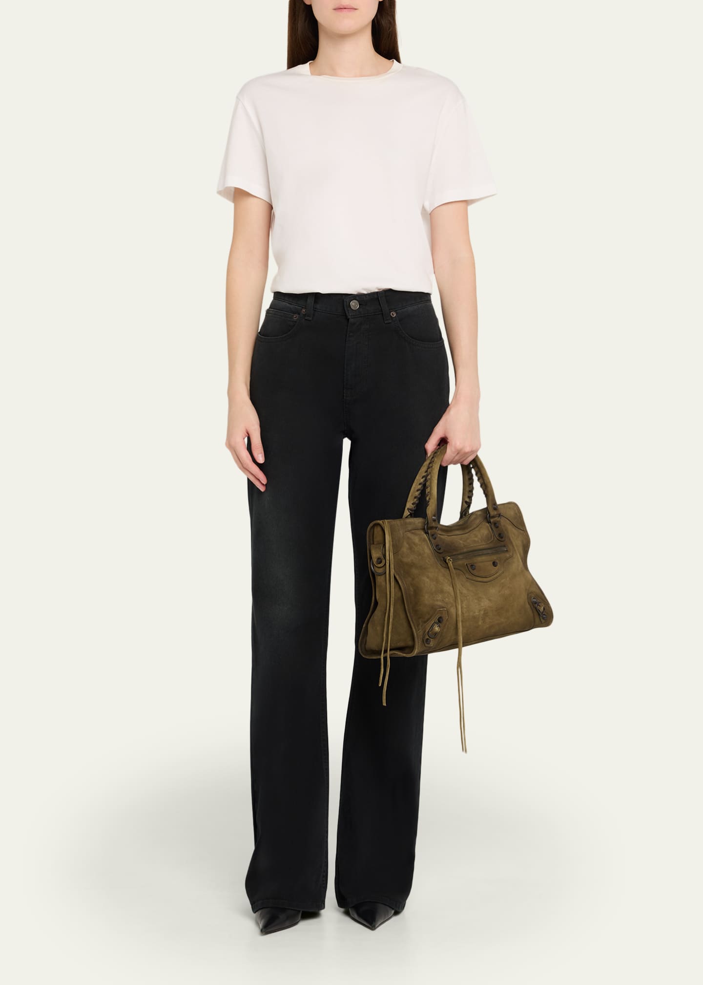 トートバッグ BALENCIAGA LE CITY MEDIUM TOTE BAG IN SUEDE Balenciaga Le City Suede Medium Tote Bag - Bergdorf Goodman