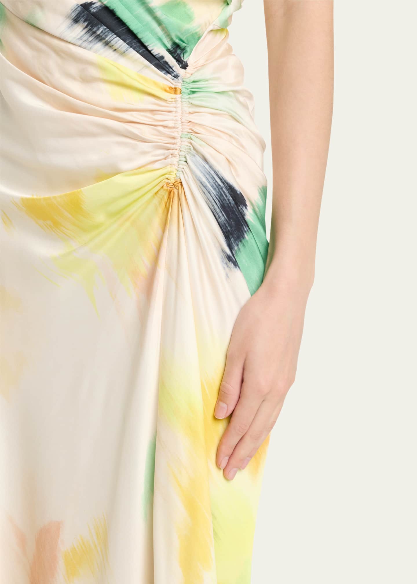 A.L.C. Penny Draped Satin Maxi Dress Image 5 of 5