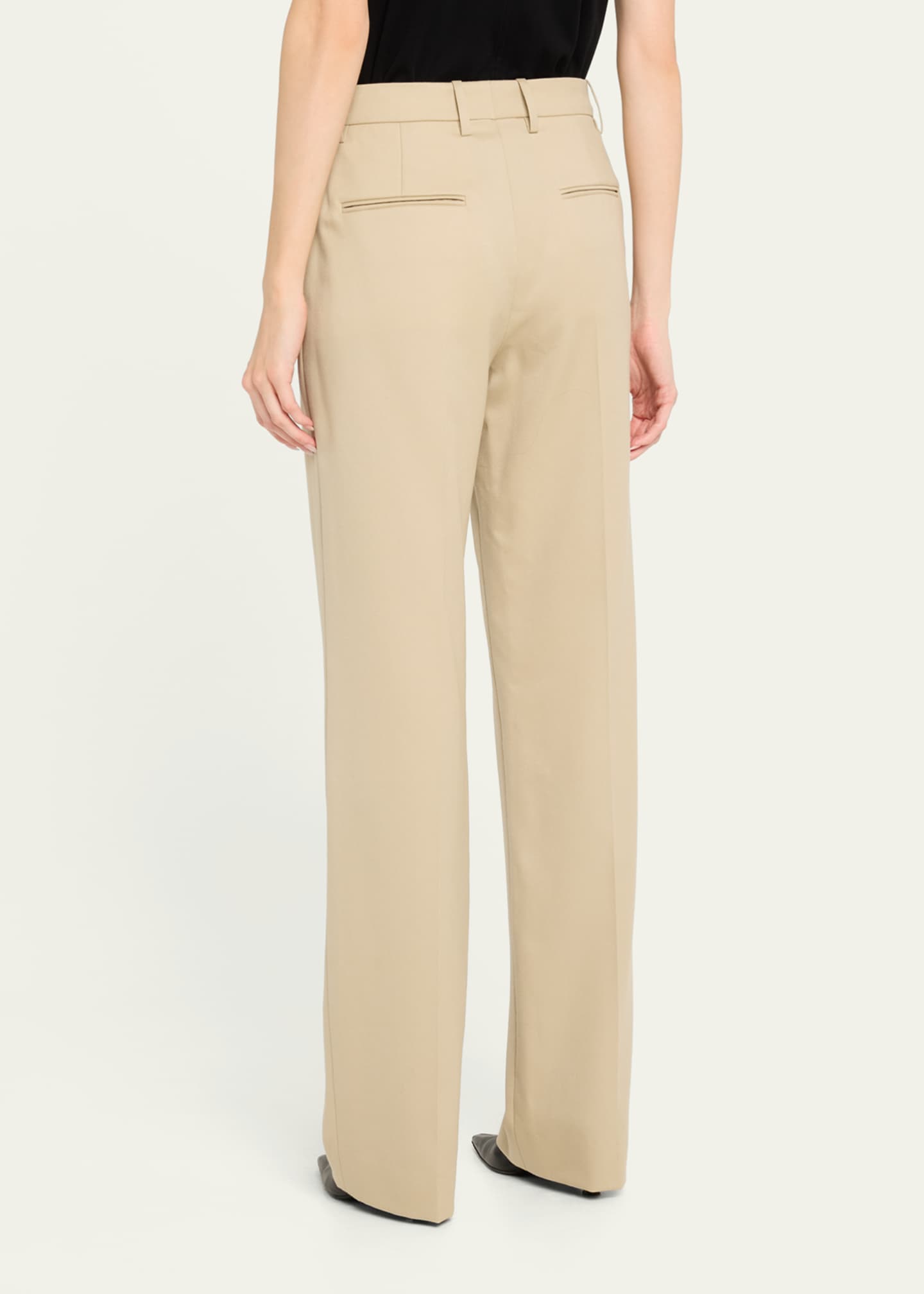 Nili Lotan Alphonse Pleated Straight-Leg Tailoring Pants Image 3 of 5