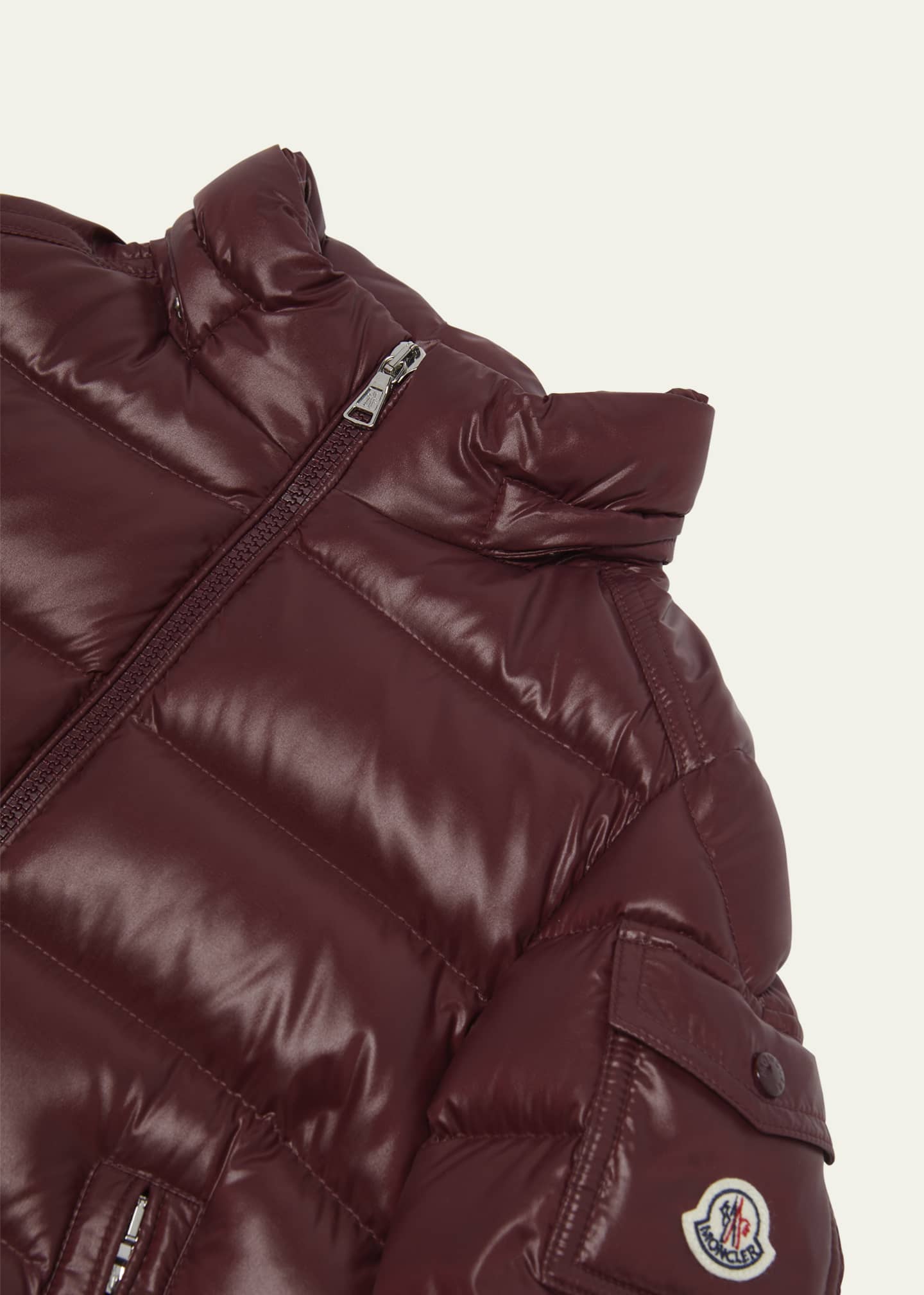 Moncler Boy's Maya Hooded Short Down Jacket, Size 8-10 Image 3 of 3