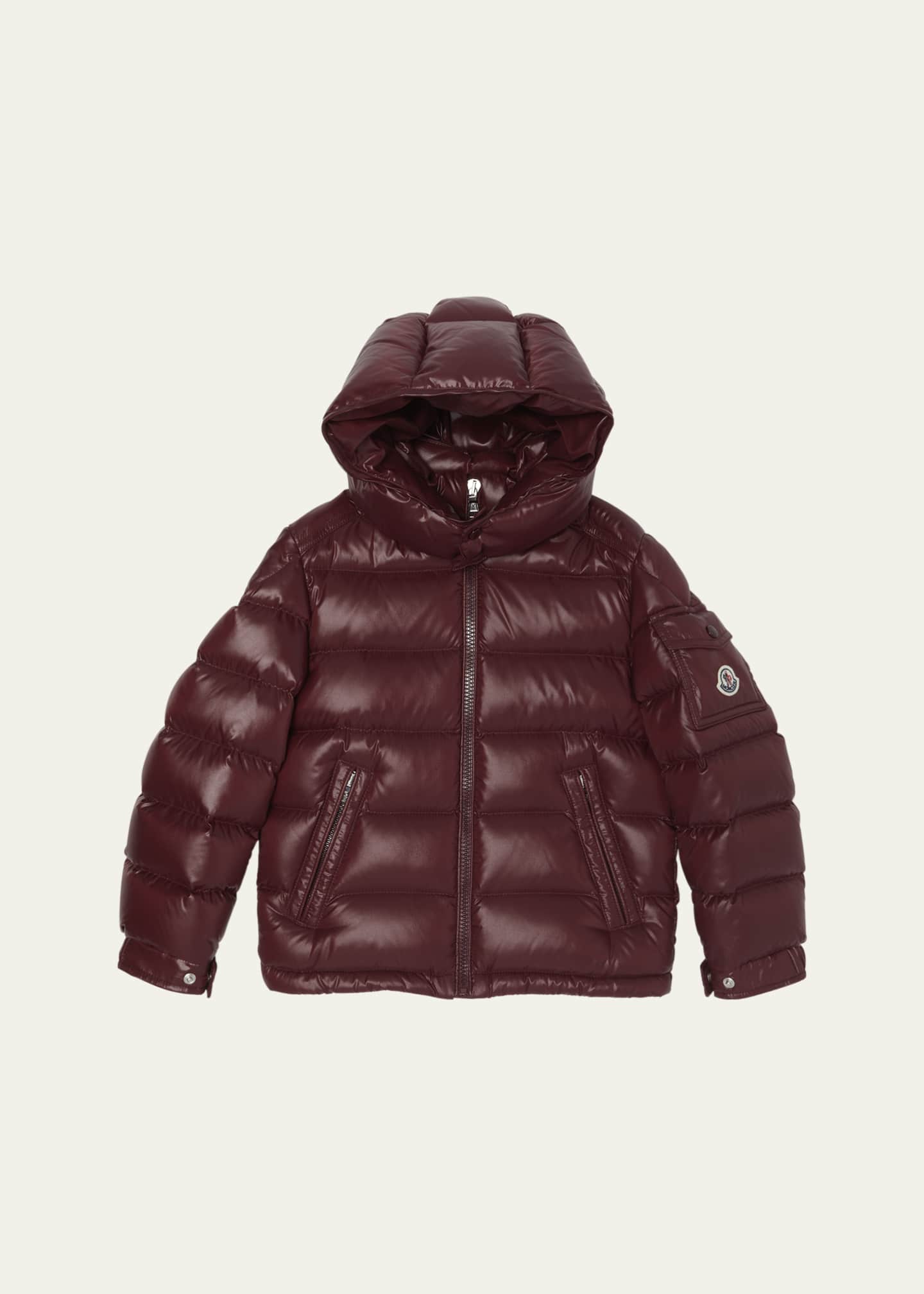 ダウンジャケット MONCLER MAYA - Short down jacket with hood Moncler Boy's Maya Hooded Short Down Jacket, Size 4-6