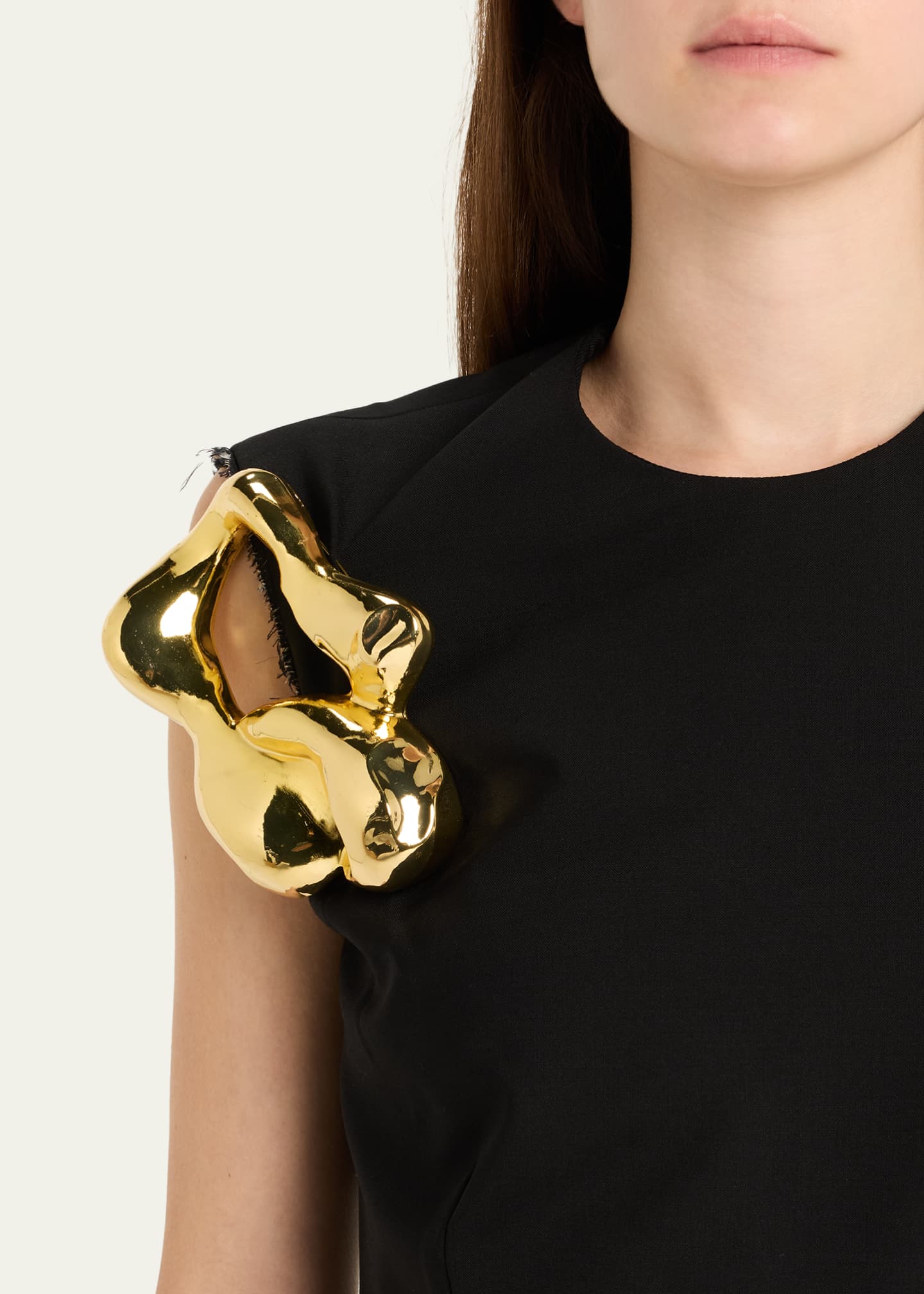Sculptured Corsage Tailored Mini Dress