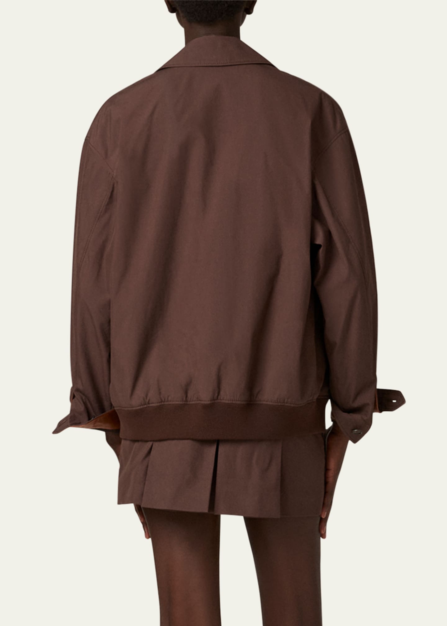 Miu Miu Panama Leather-Trim Jacket - Bergdorf Goodman