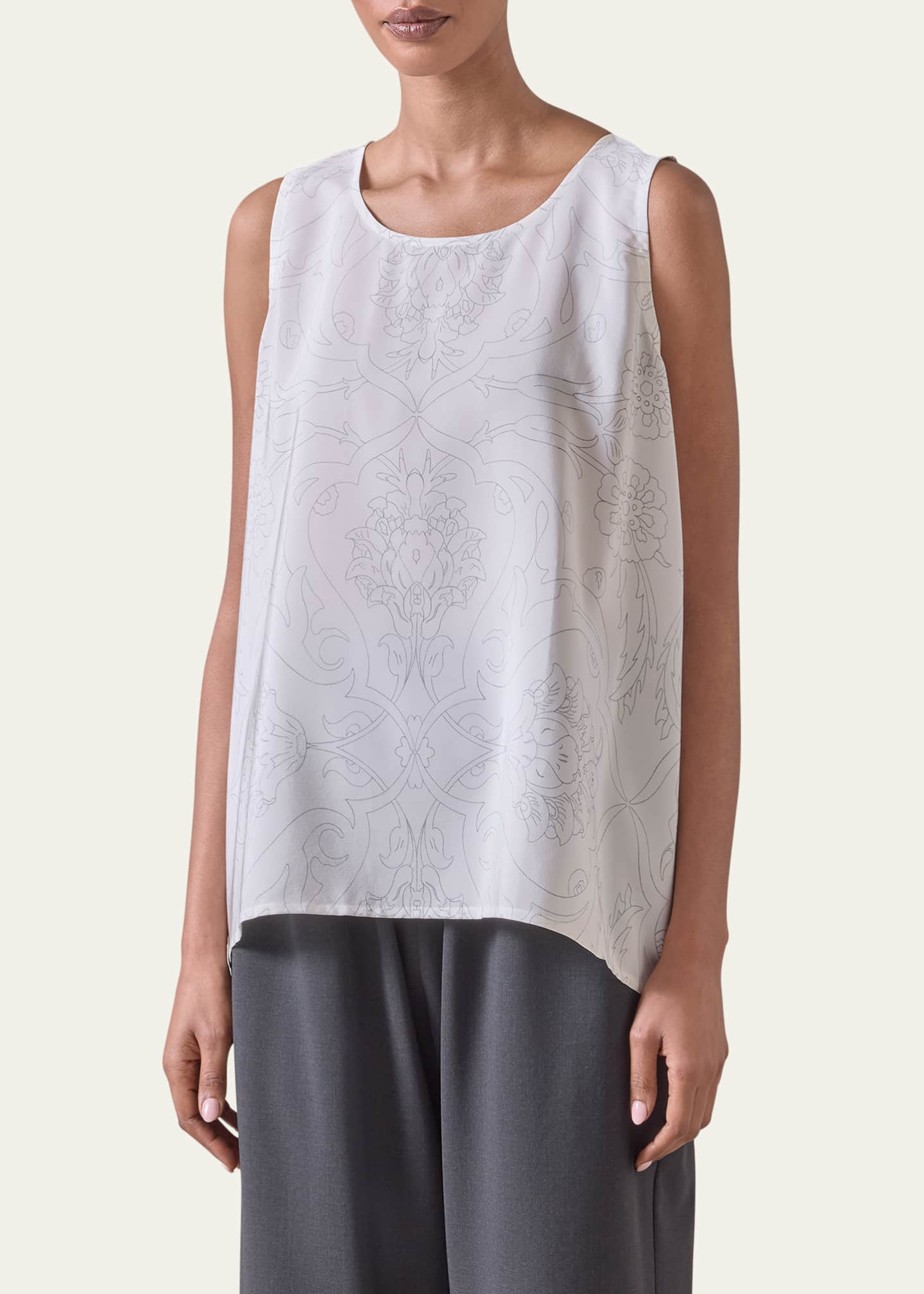 Eskandar A-Line Tank Top (Mid Plus Length) Image 4 of 5