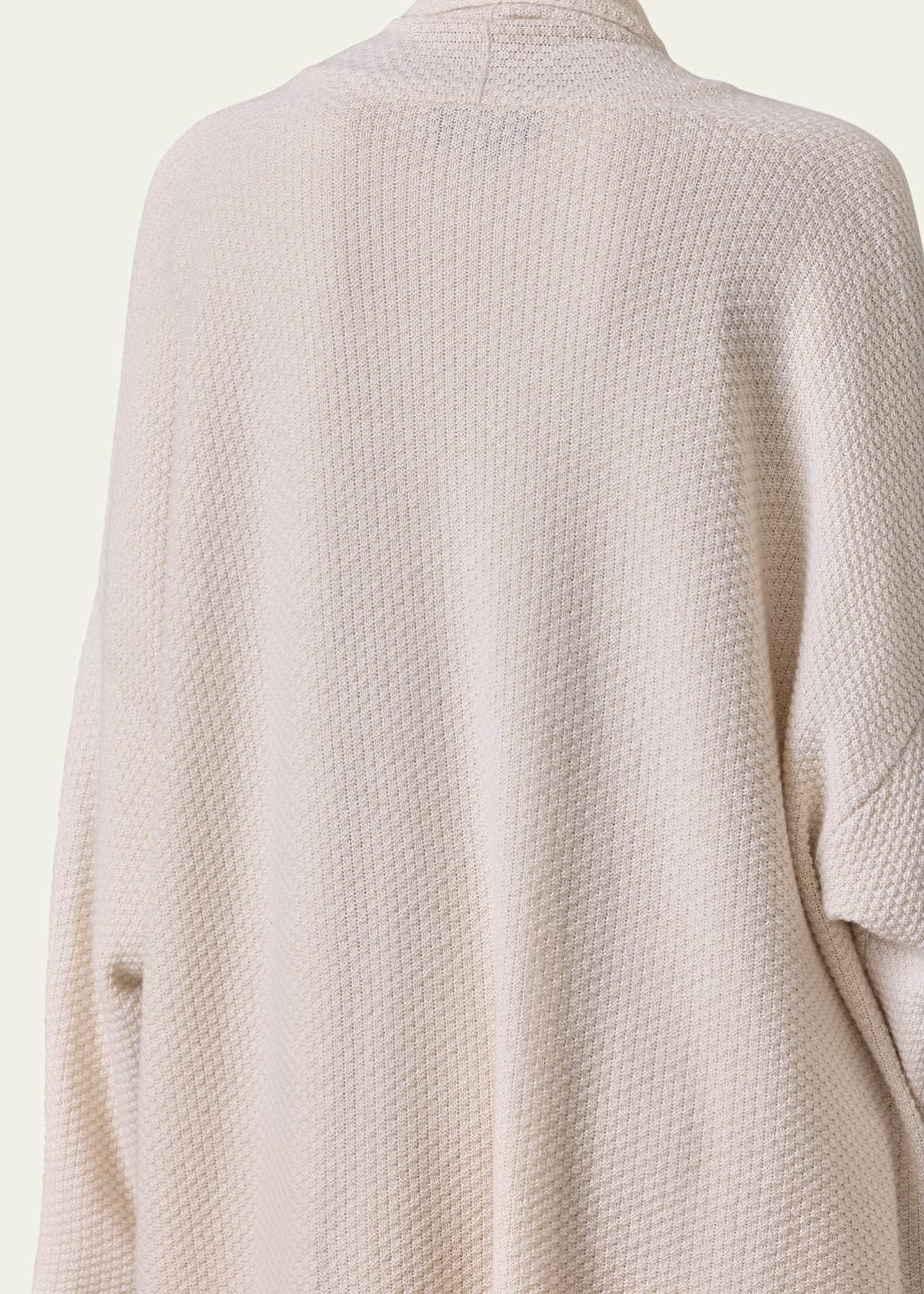 Eskandar A-Line Scrunch Shawl Collar Cardigan (Very Long Length) Image 5 of 5