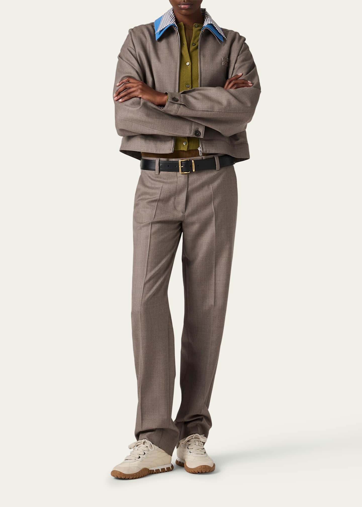 Miu Miu Collared Cashmere Cardigan Image 2 of 4