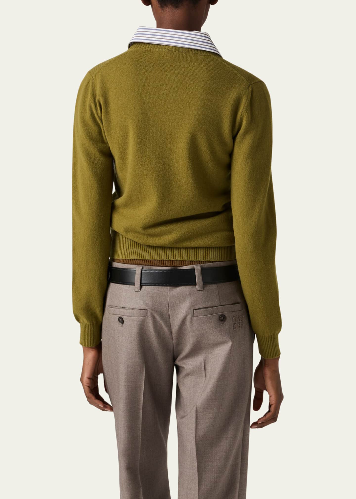 Miu Miu Collared Cashmere Cardigan Image 3 of 4
