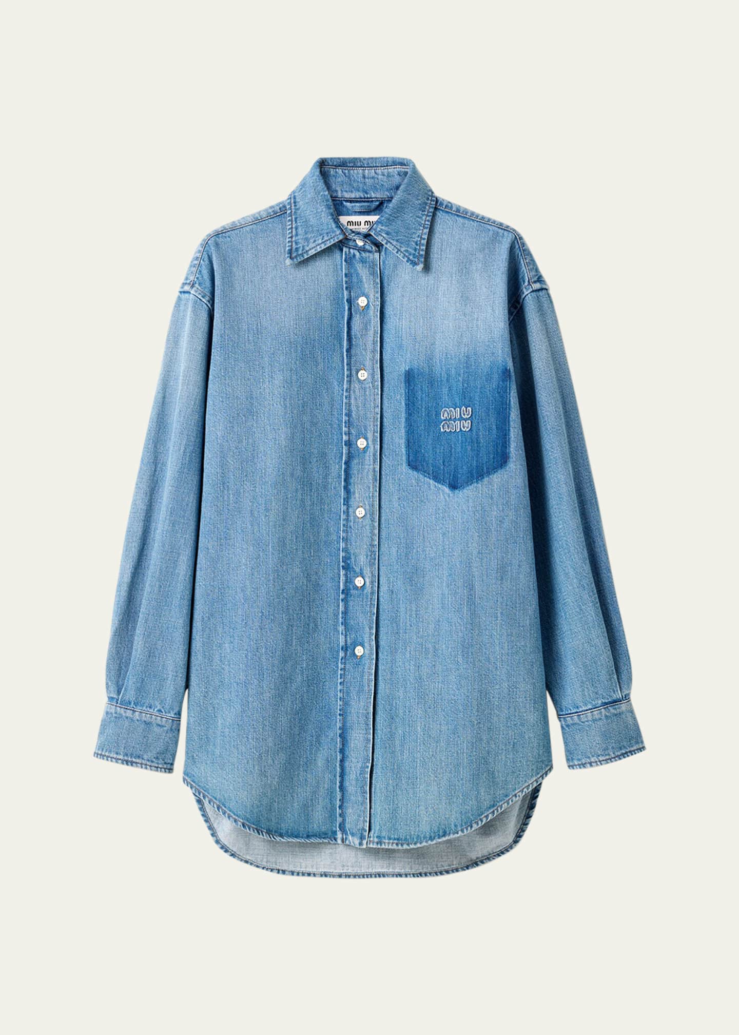 トップス miies miim UNISEX / DENIM OVER SHIRT miies miim UNISEX / DENIM OVER SHIRT