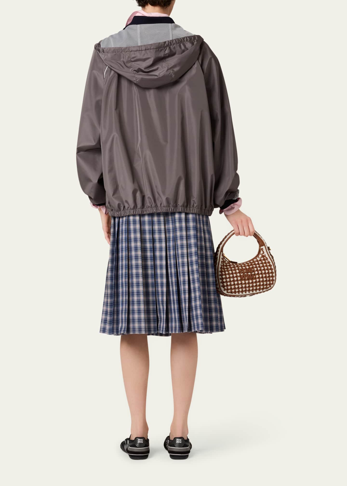 ジャケット・アウター Mmm Miu Miu Hooded Zip Track Jacket - Bergdorf Goodman