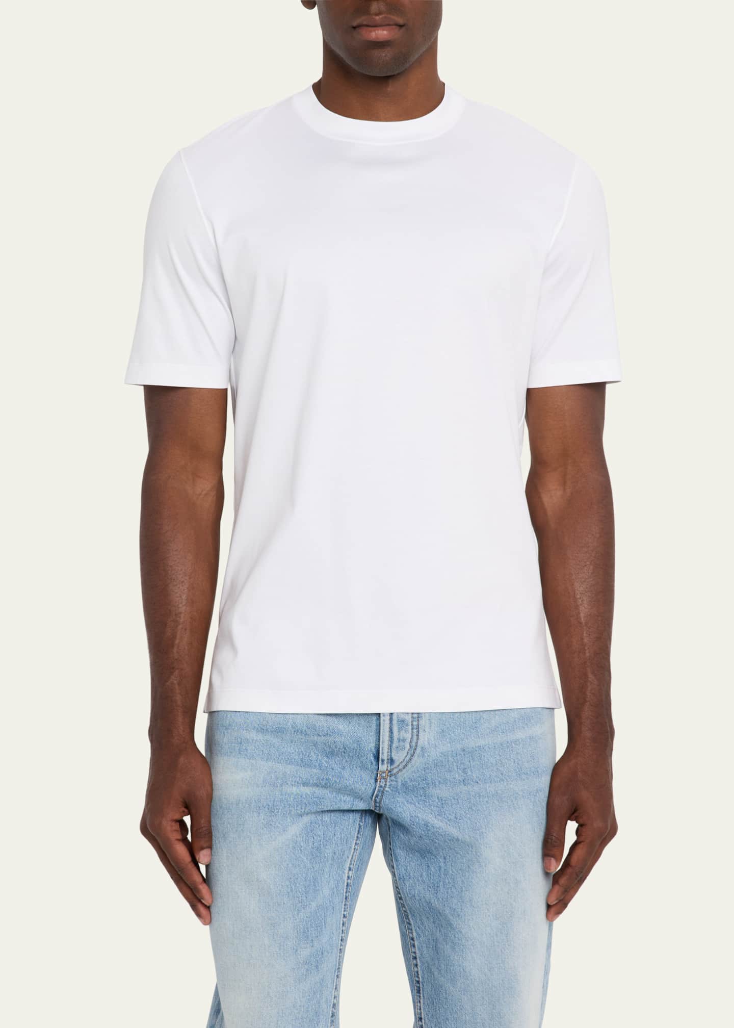 Brunello Cucinelli Men's Cotton Jersey Crewneck T-Shirt Image 4 of 5