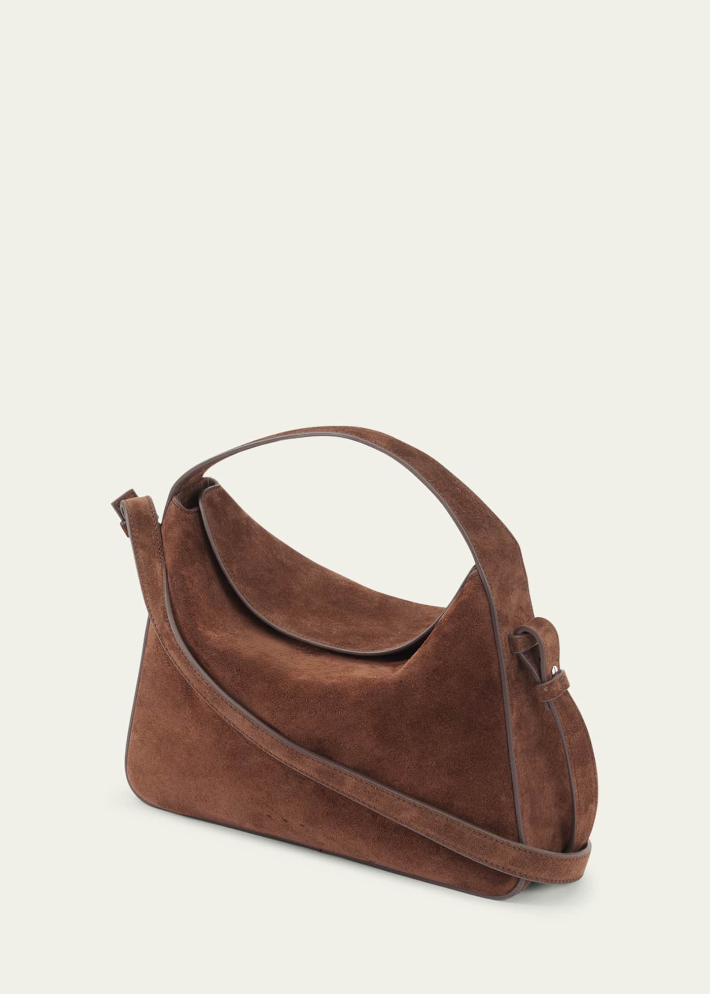 Aesther Ekme Soft Baguette Calfskin Suede Crossbody Bag Image 2 of 3