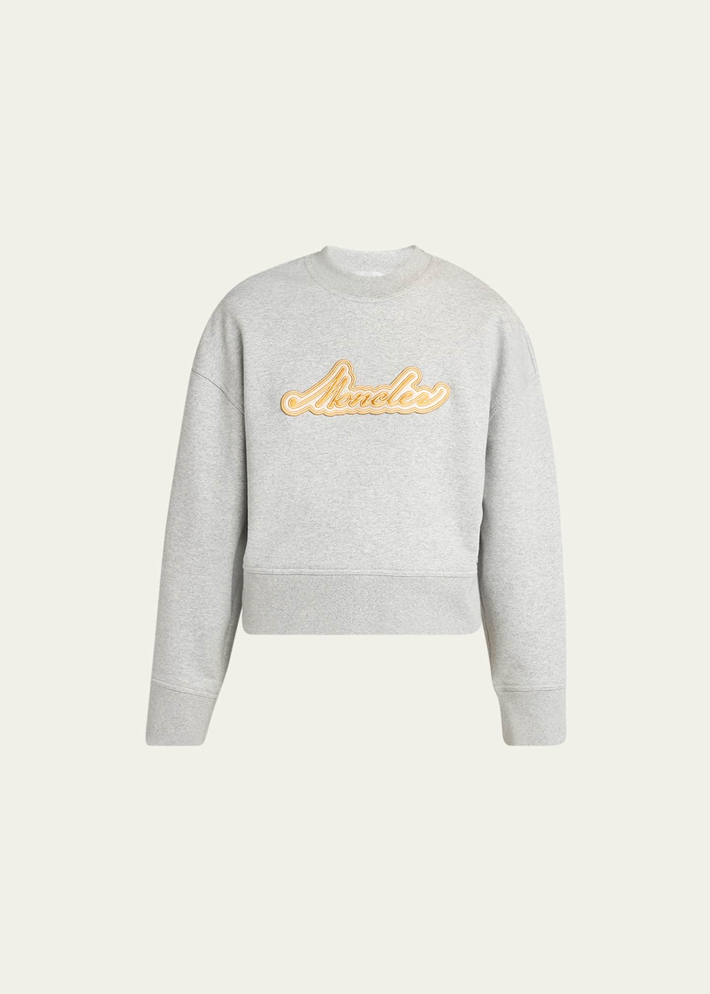 Moncler Logo Patch Crewneck Sweatshirt - Bergdorf Goodman