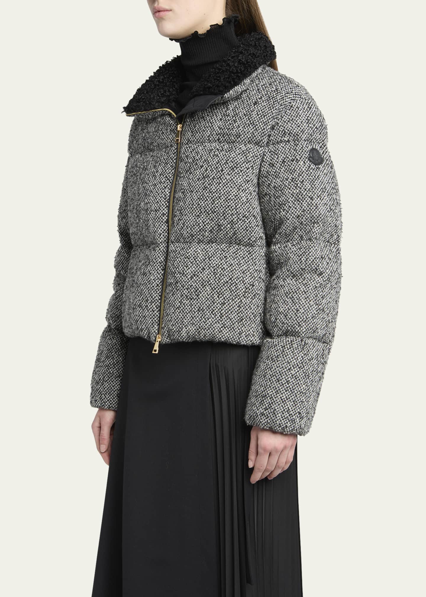 Moncler Brezesse Wool-Blend Short Down Jacket - Bergdorf Goodman