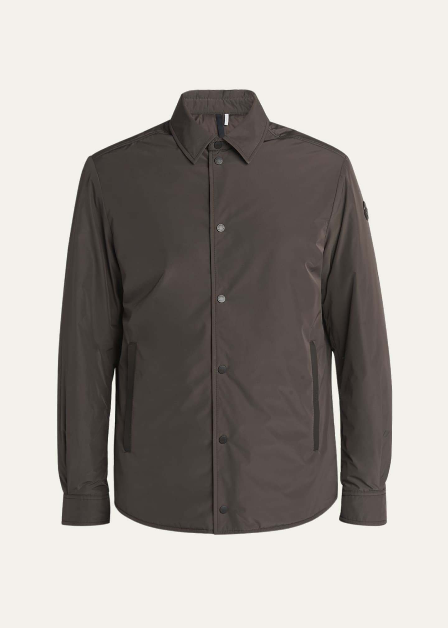 Moncler Men's Edit Dark Brown Gascogne Shirt Jacket - Bergdorf Goodman