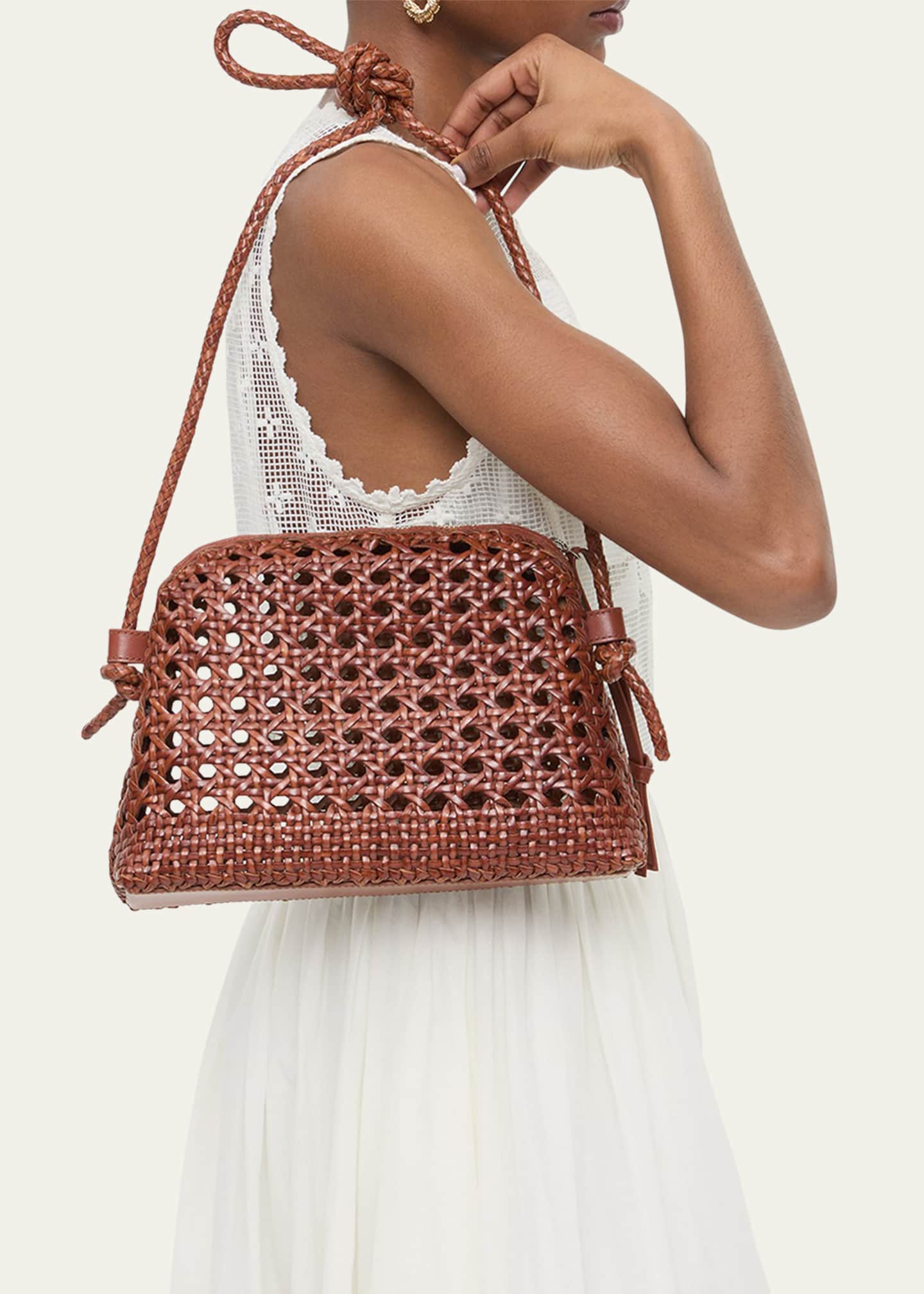 Loeffler Randall Mallory Woven Leather Crossbody Bag Image 2 of 3