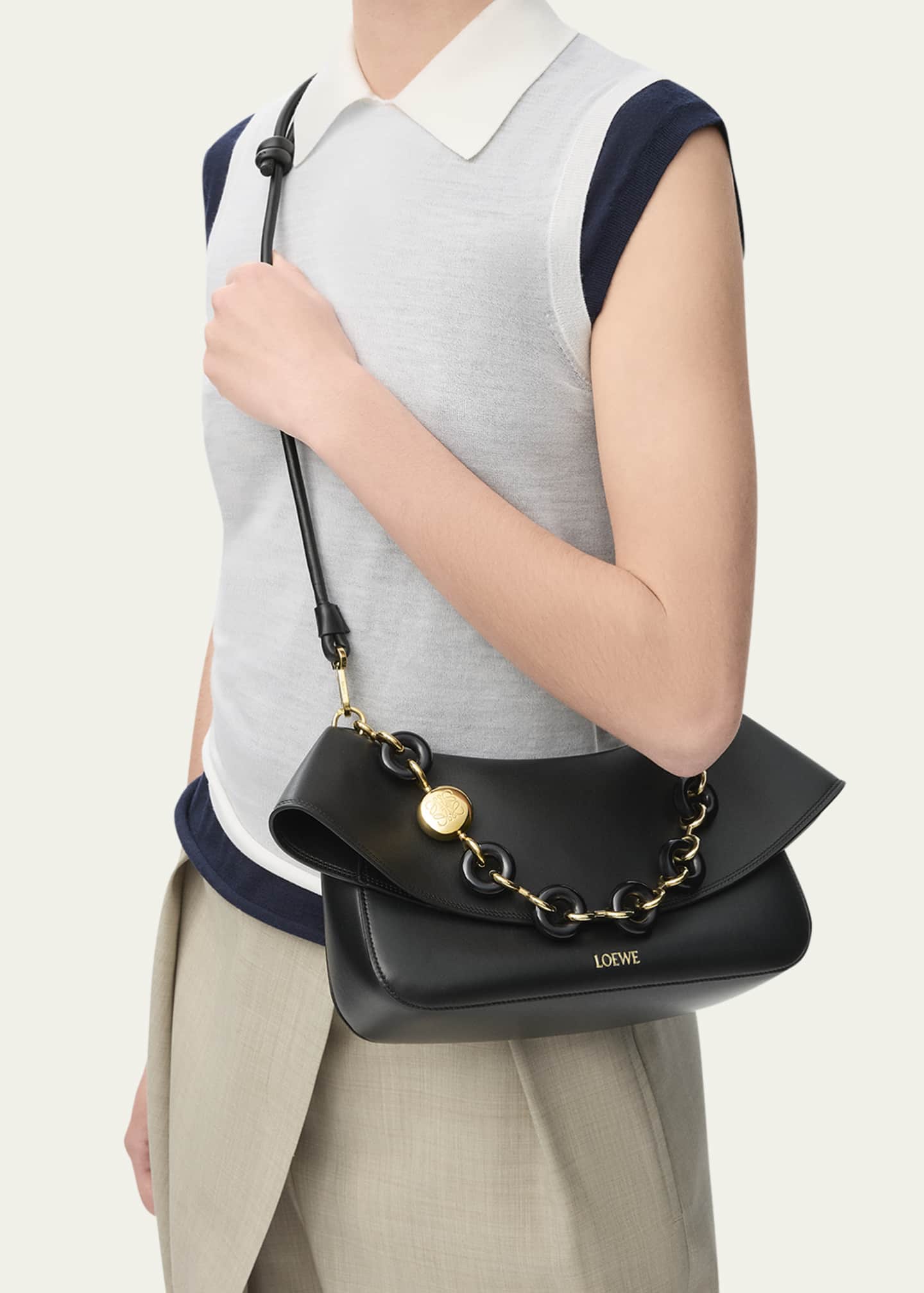Ola Medium Shoulder Bag in Calfskin Leather