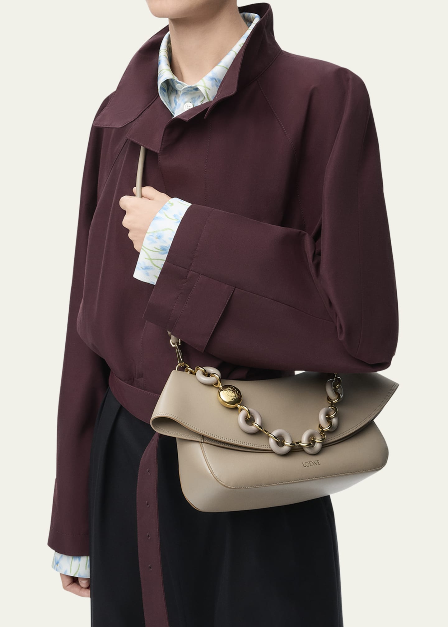 Loewe Ola Medium Shoulder Bag in Calfskin Leather - Bergdorf Goodman