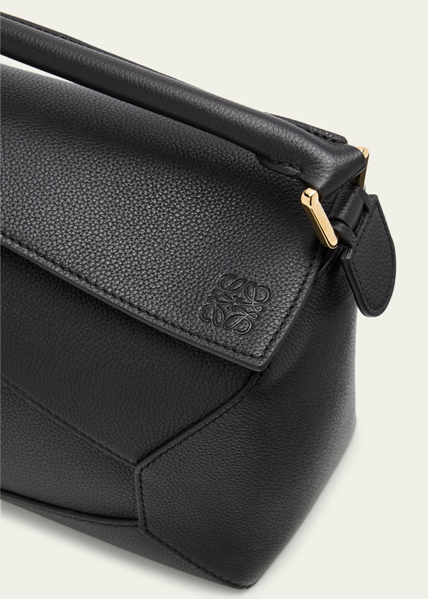 Loewe Puzzle Edge Small Top-Handle Bag in Grain Leather - Bergdorf