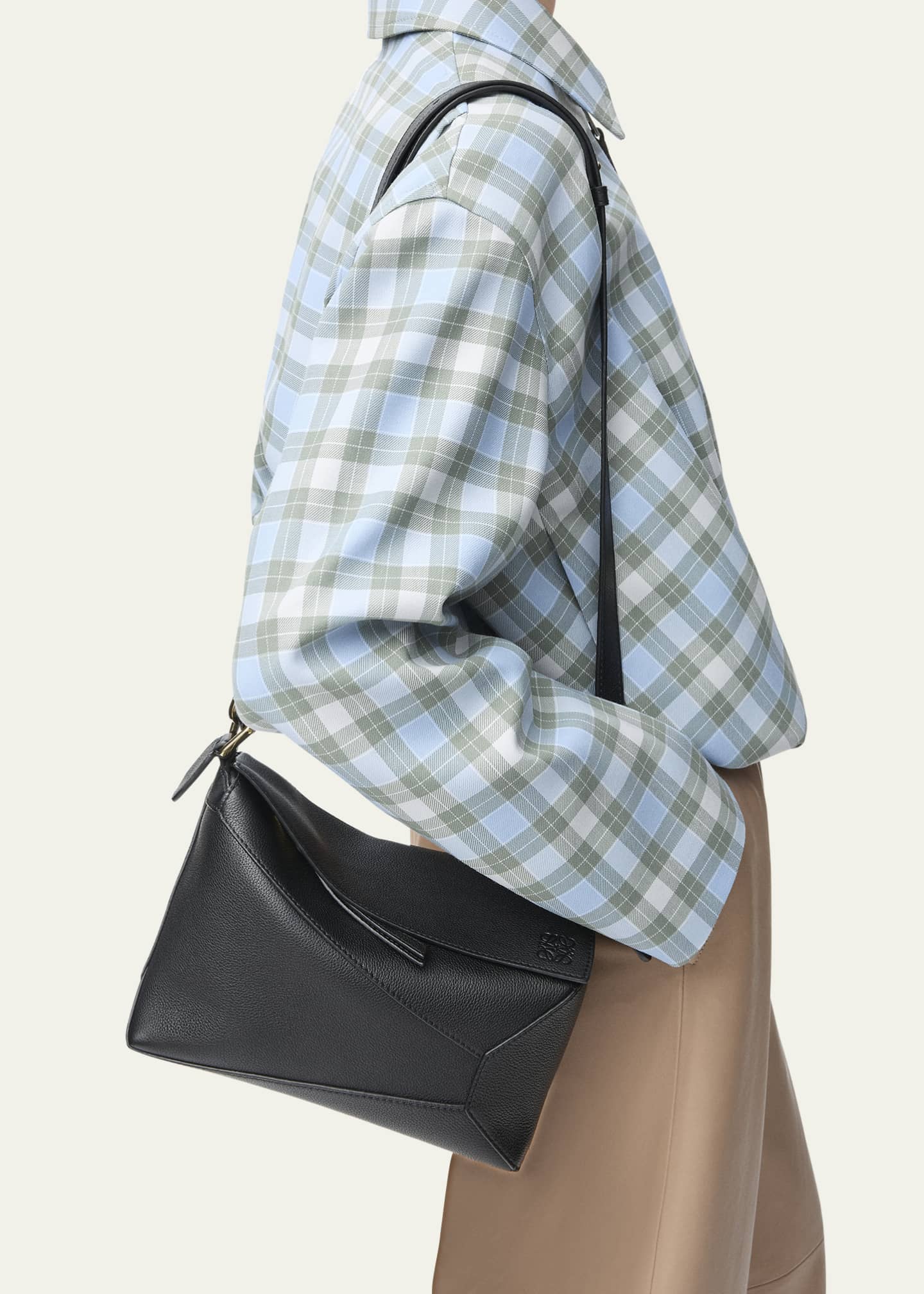 Loewe Puzzle Edge Small Top-Handle Bag in Grain Leather - Bergdorf