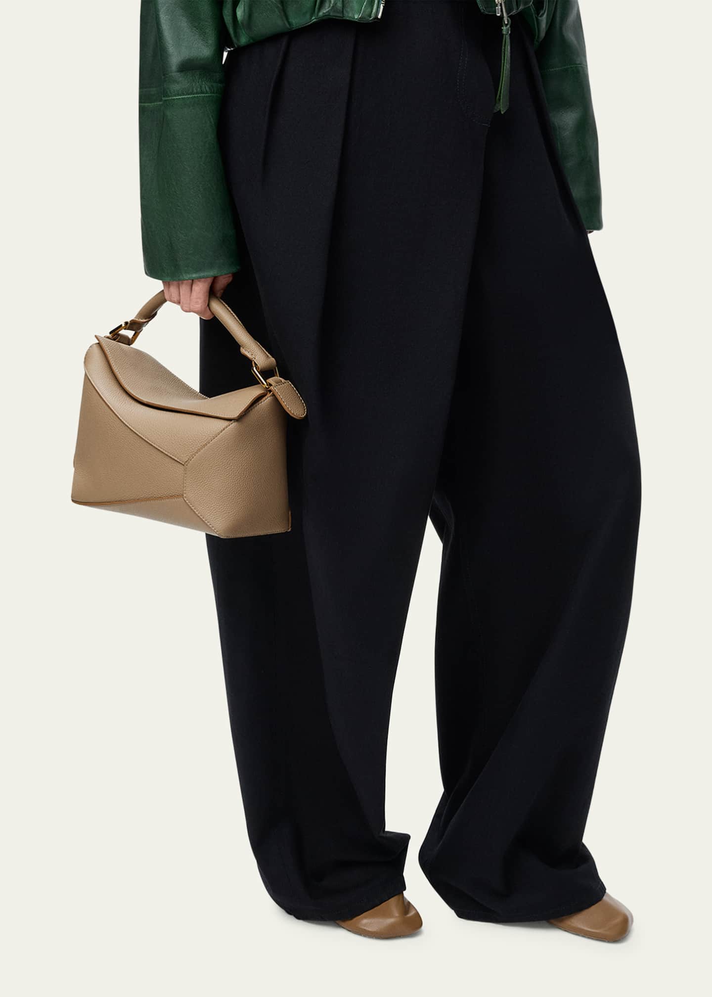 Loewe Puzzle Edge Small Top-Handle Bag in Grain Leather Image 2 of 6