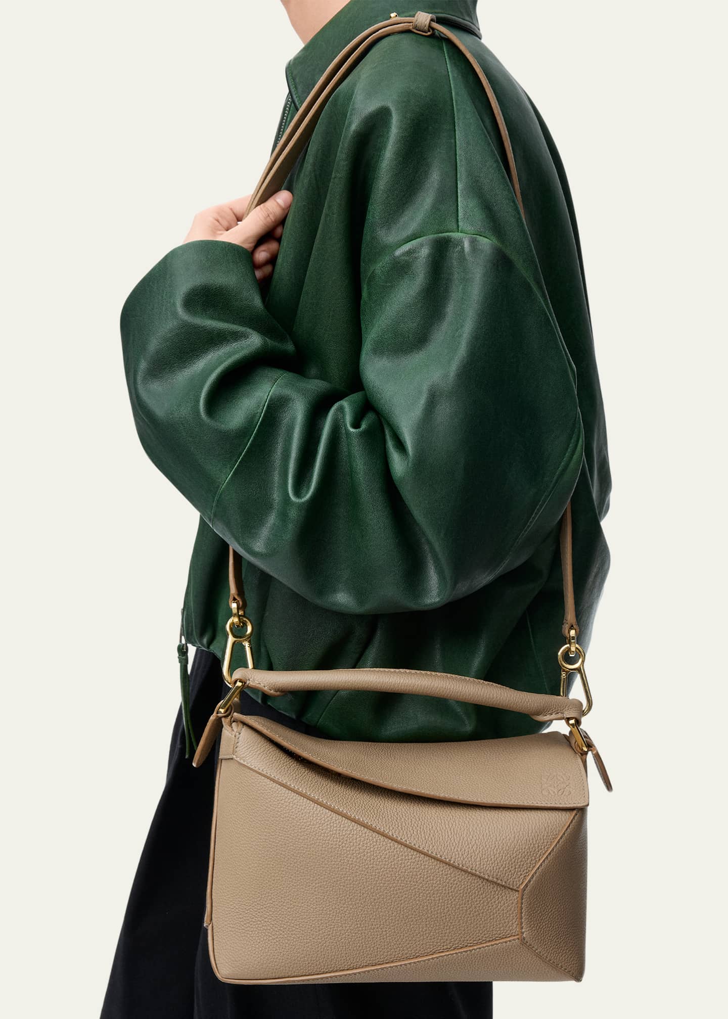 Loewe Puzzle Edge Small Top-Handle Bag in Grain Leather Image 5 of 6