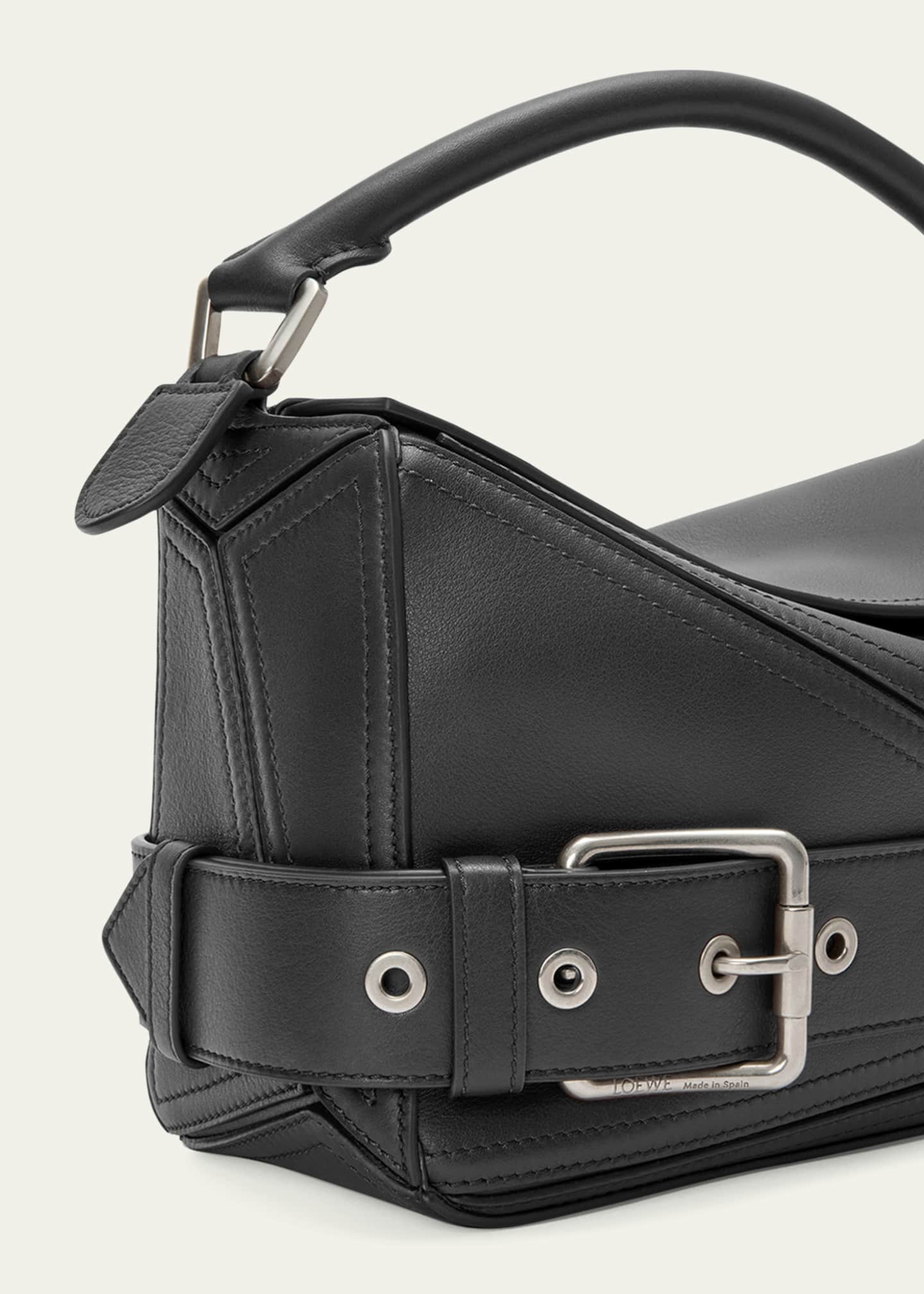 Loewe Puzzle Biker Top-Handle Bag in Shiny Leather Image 6 of 6
