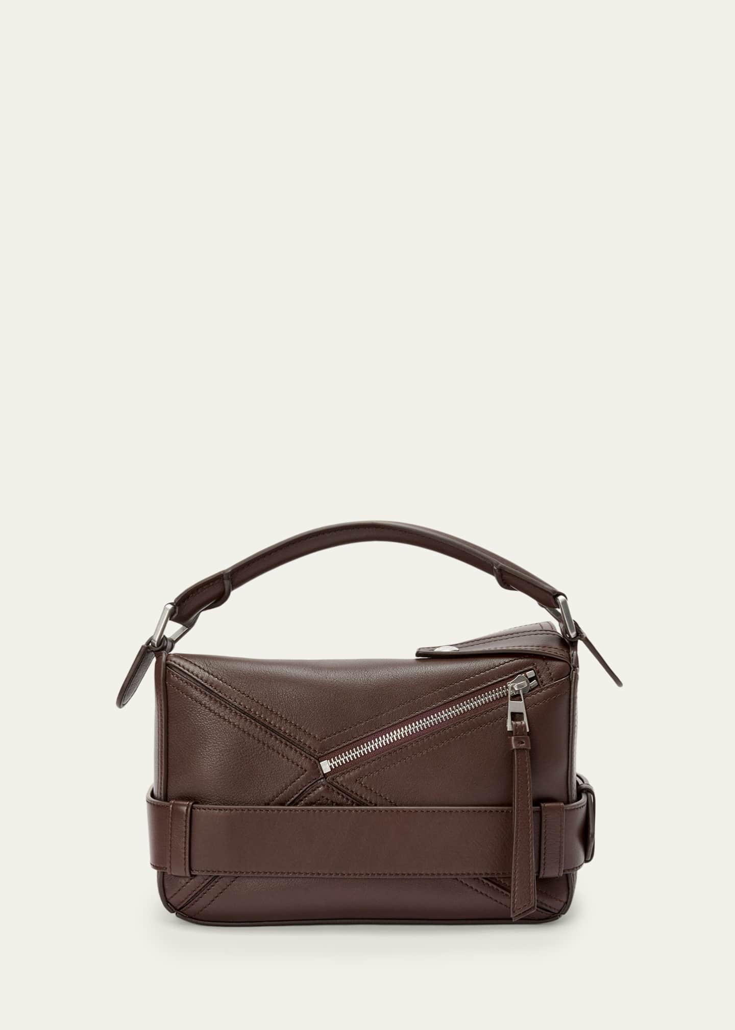 Loewe Puzzle Biker Top-Handle Bag in Shiny Leather - Bergdorf Goodman