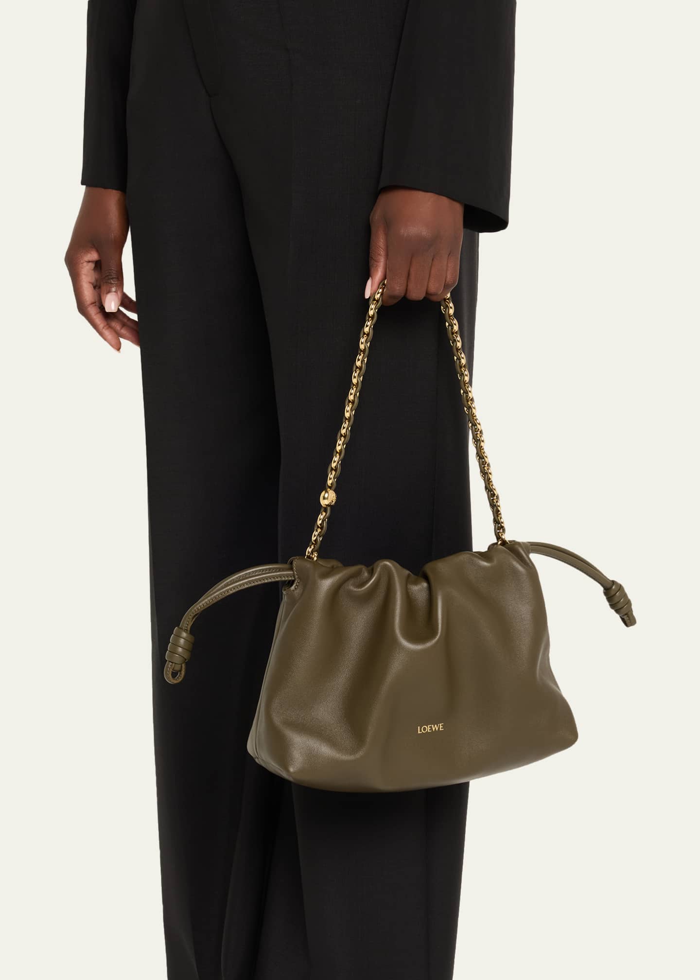 Flamenco Shoulder Bag in Smooth Leather