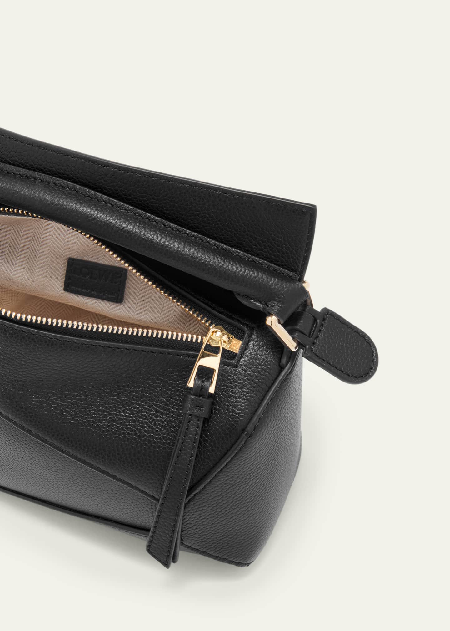 Loewe Puzzle Edge Mini Top-Handle Bag in Grain Leather - Bergdorf