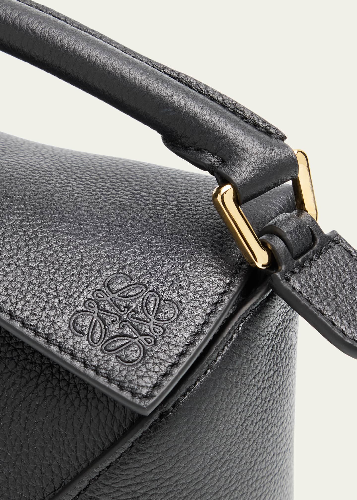 Loewe Puzzle Edge Mini Top-Handle Bag in Grain Leather - Bergdorf