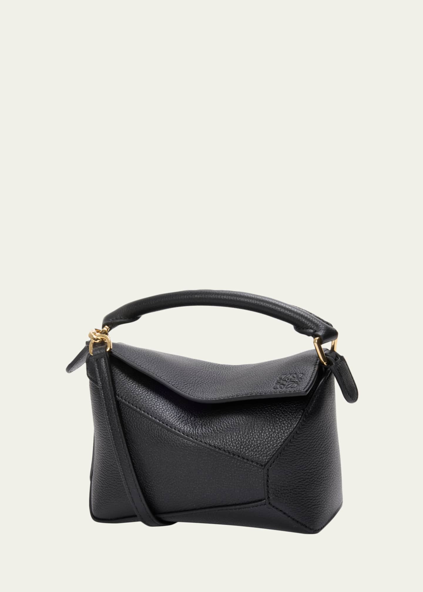 Loewe Puzzle Edge Mini Top-Handle Bag in Grain Leather - Bergdorf