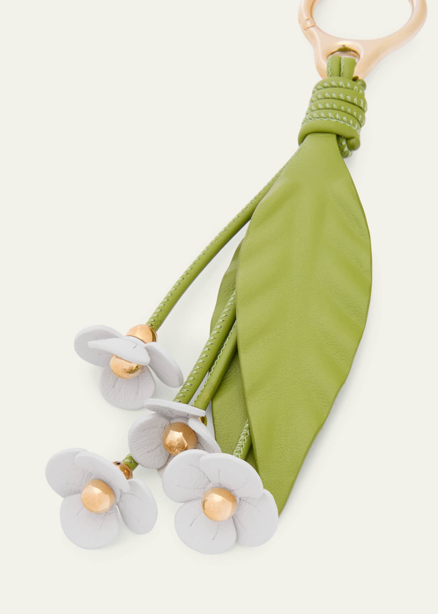 Loewe Strawberry Flower Bag Charm in Calfskin Leather - Bergdorf