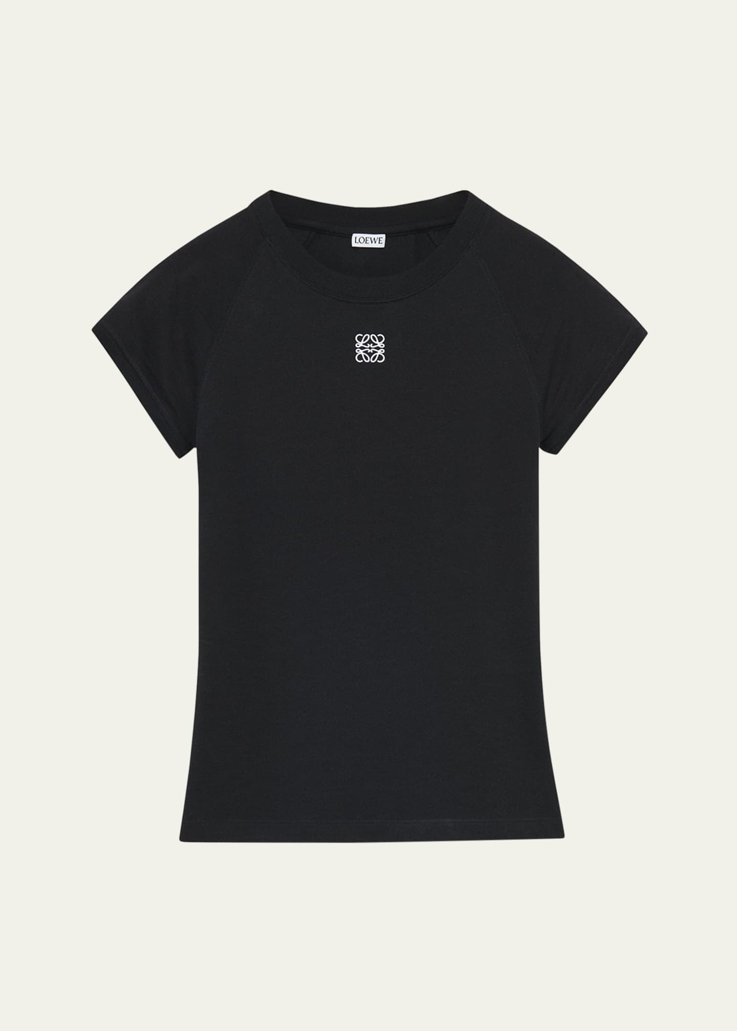 Loewe Ribbed Anagram Short-Sleeve Tee Image 1 of 3