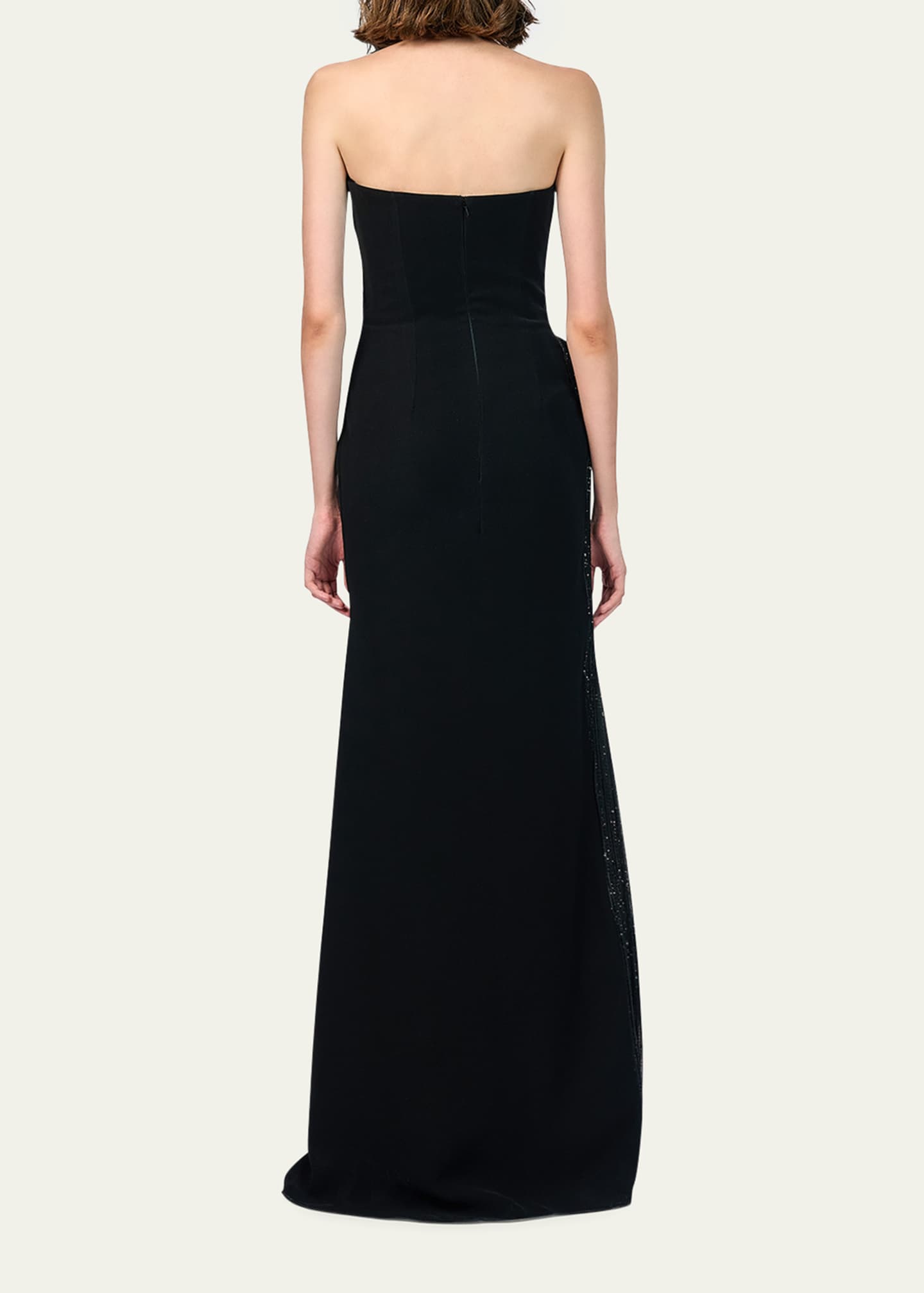 Gaurav Gupta Sequin Sculpted Strapless Slit Gown Image 3 of 5