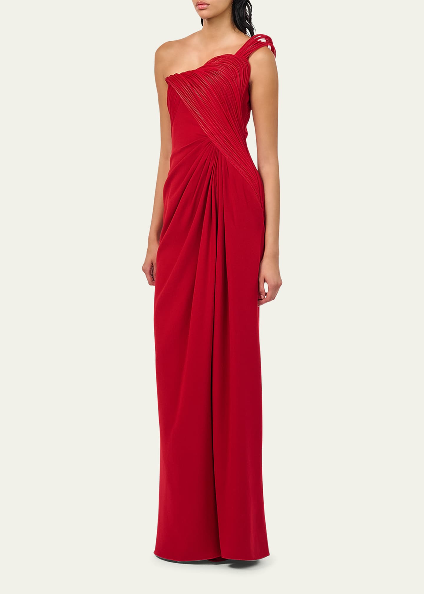 Gaurav Gupta Erytheia Sculpted One-Shoulder Column Gown Image 4 of 5