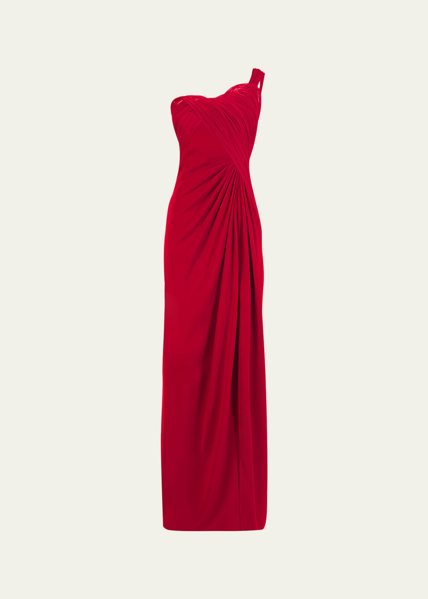 Gaurav Gupta Erytheia Sculpted One-Shoulder Column Gown Image 1 of 5