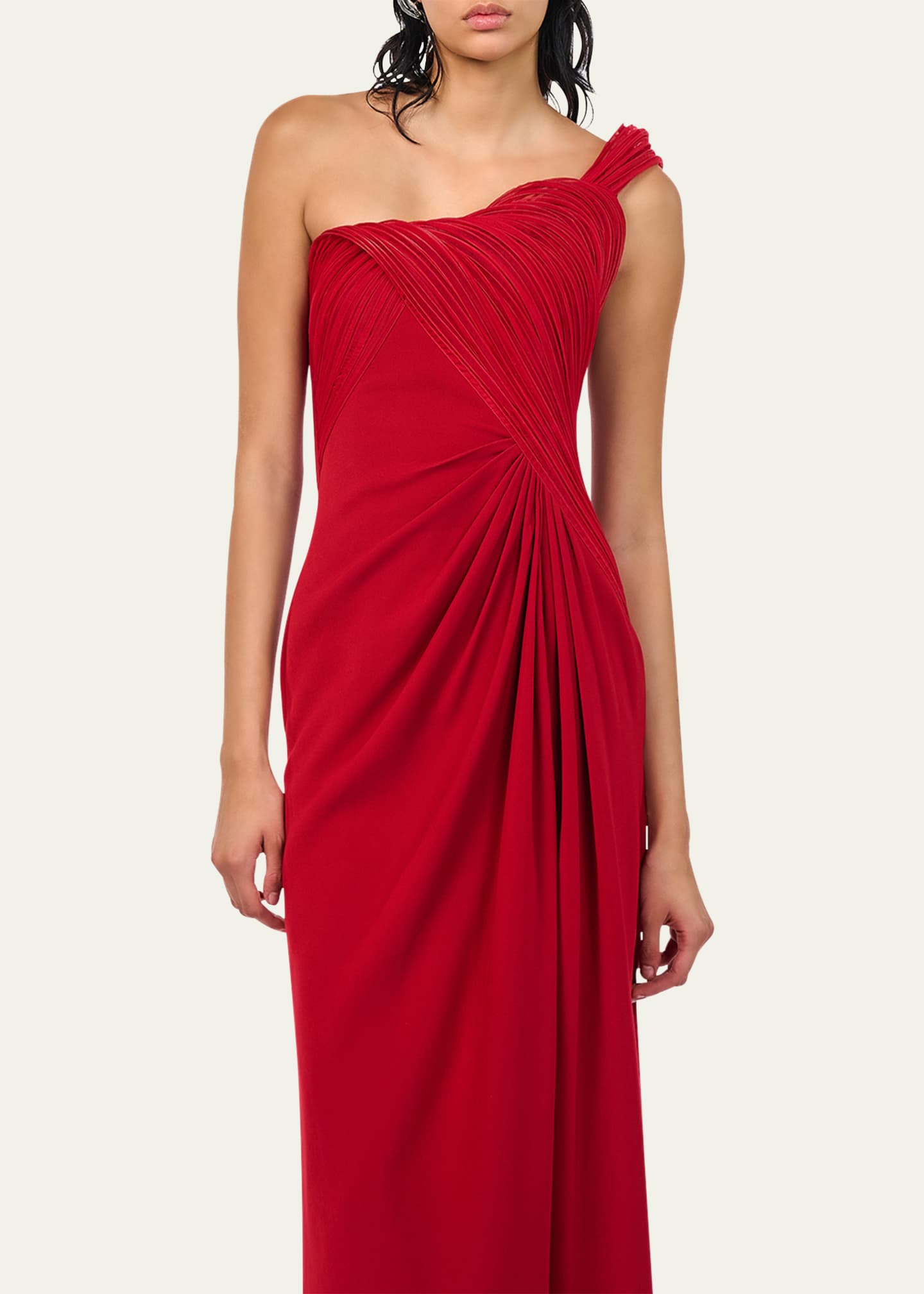 Gaurav Gupta Erytheia Sculpted One-Shoulder Column Gown Image 5 of 5