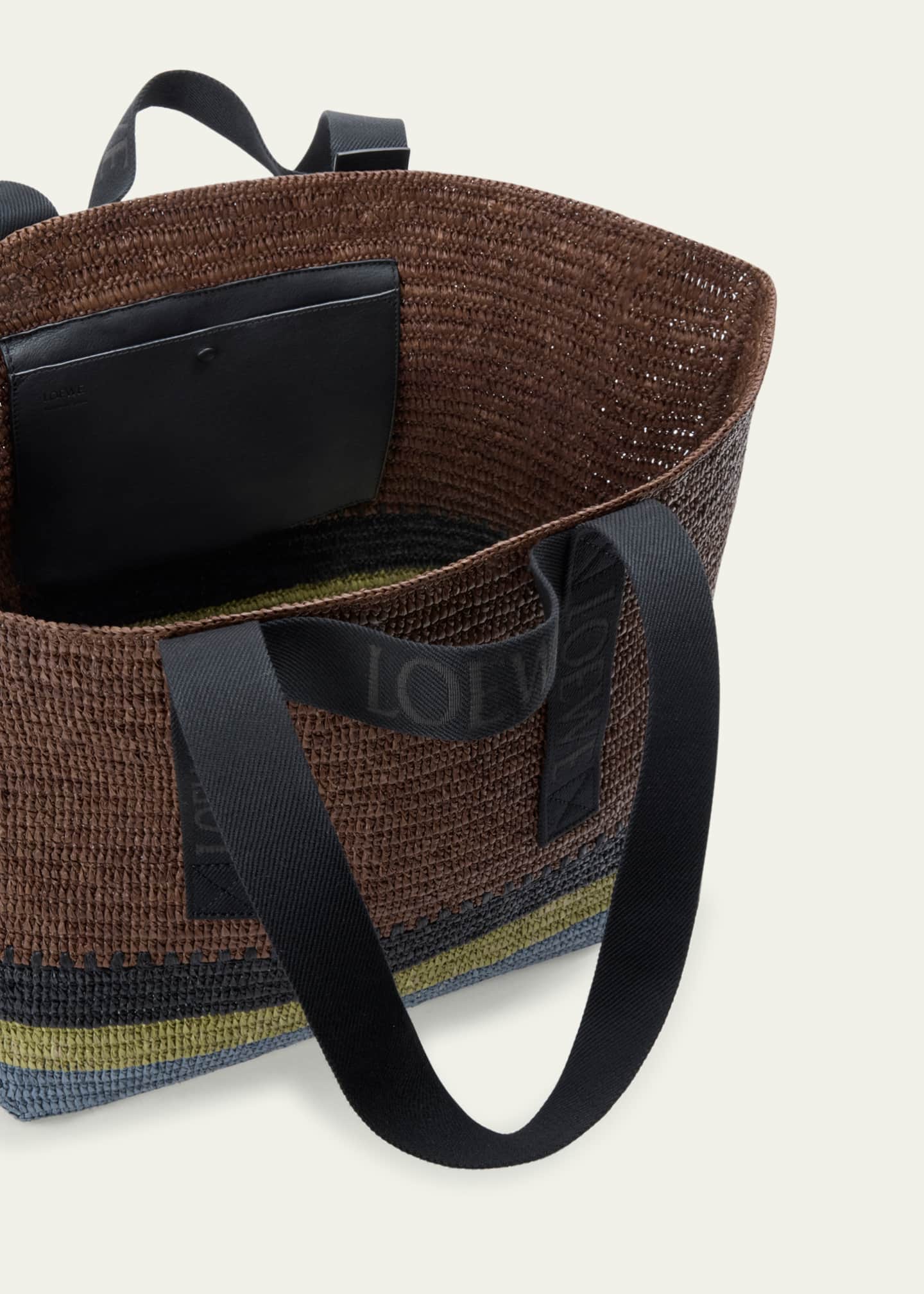 Loewe Men's Fold Raffia Shopper Tote Bag Image 3 of 4