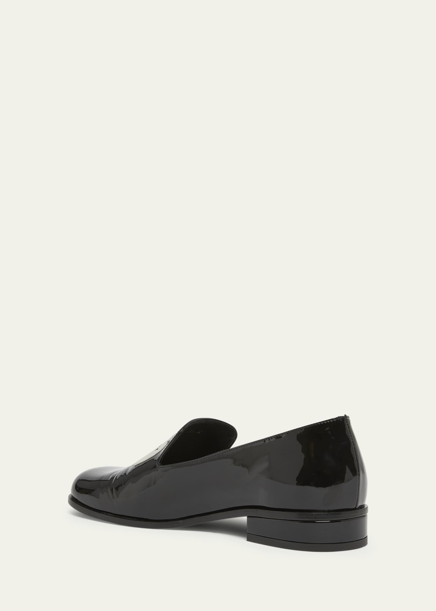 シューズ・サンダルその他 Givenchy Black patent leather tuxedo loafers Givenchy Patent Leather Tuxedo Loafers - Bergdorf Goodman